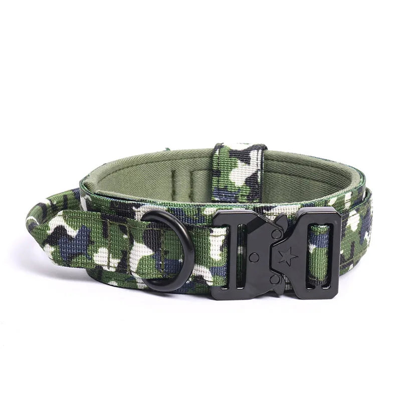 Durable Tactical Dog Collar Leash Pet Bungee Leash Durable Nylon Pet Training Collars With Handle Large Dogs French Bulldog