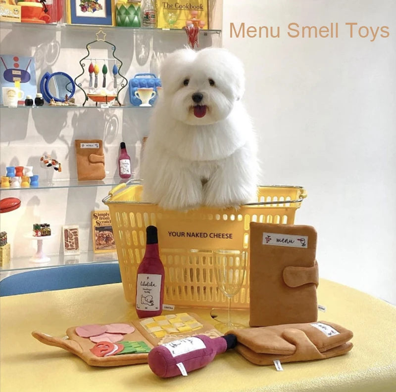 Menu Shape Cute Hidden Food Smell Mat Training Puzzle Dog Slow Food Mat Detoxing Physical Consumption Interactive Pet Smell Toy