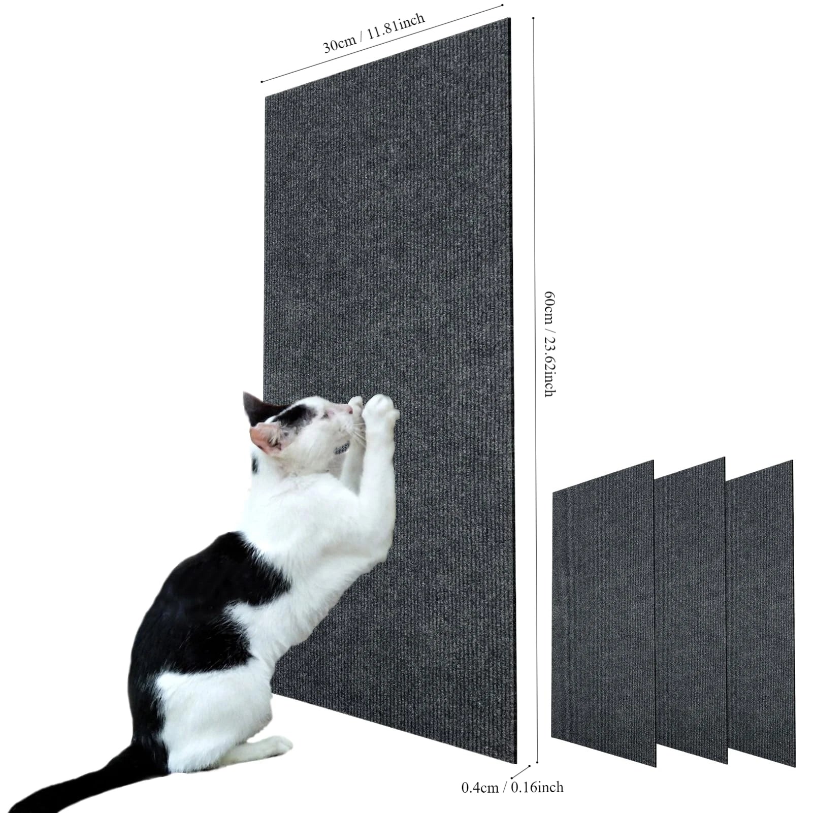Scratching mat pet carpet with self-adhesive furniture protector
