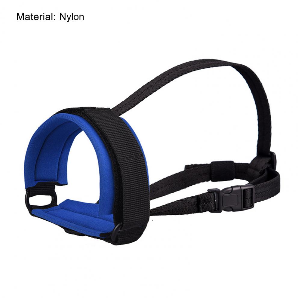 Adjustable Dog Muzzle Buckle Design Breathable Elastic Soft Nylon Puppy Anti-Biting Mouth Cover for Small Medium Large Dogs