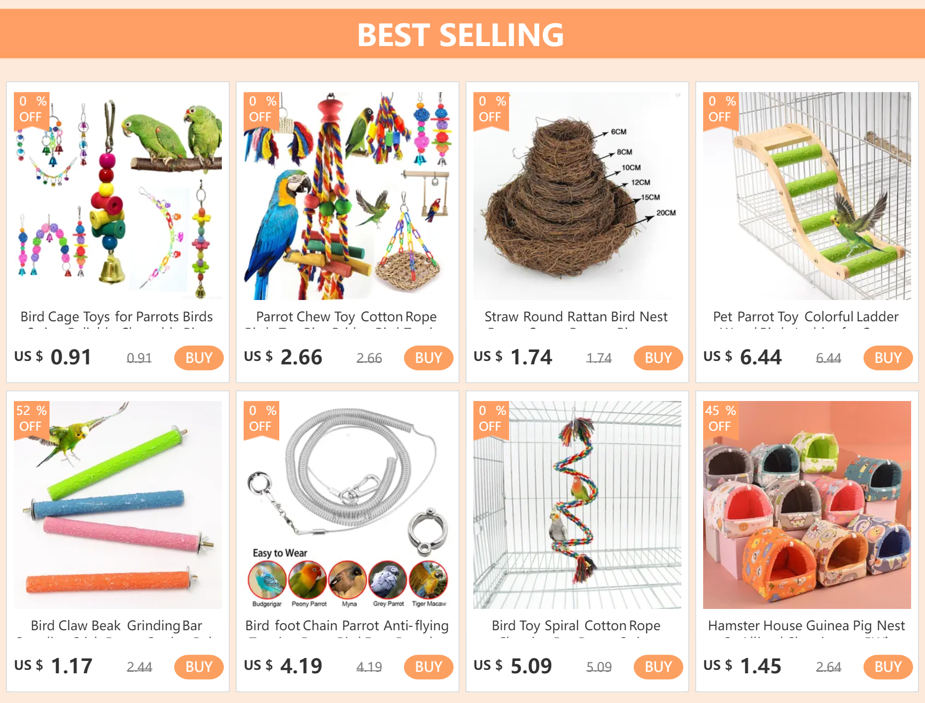 Birds Toy Pet Bird Parrot Parakeet Budgie Cockatiel Cage Hut Nest papegaaien speelgoed Hammock Swing Hanging Toy Pet Supplies