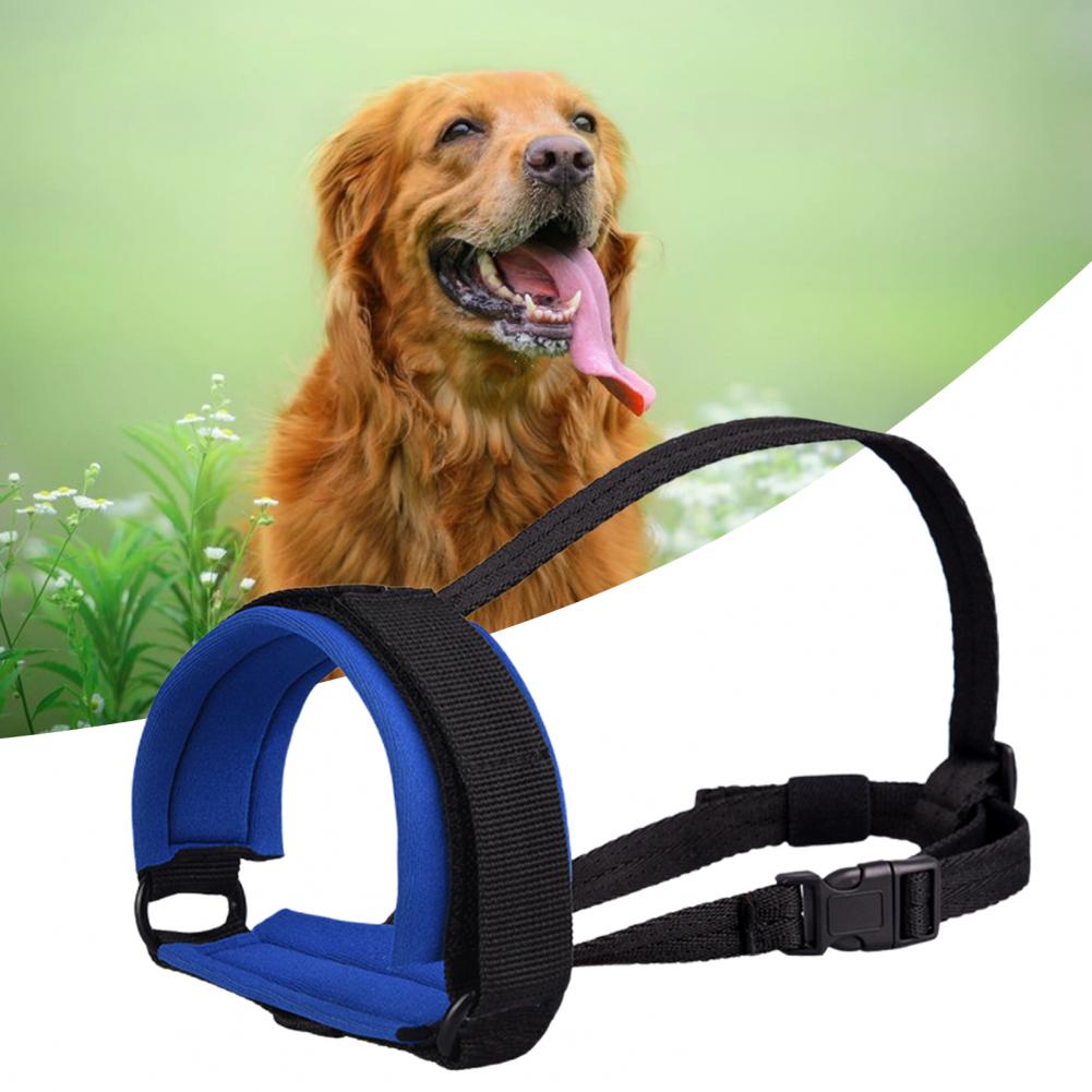 Adjustable Dog Muzzle Buckle Design Breathable Elastic Soft Nylon Puppy Anti-Biting Mouth Cover for Small Medium Large Dogs