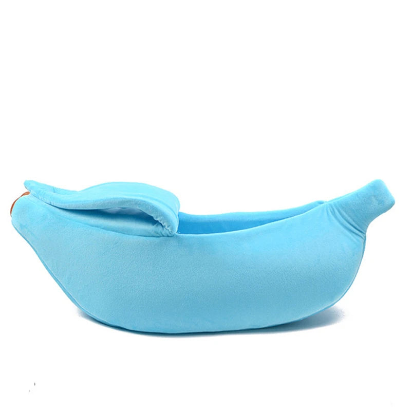 Banana shaped pet bed house - multicolor