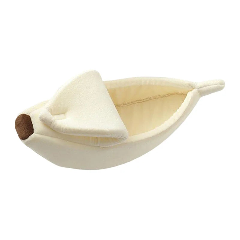Banana shaped pet bed house - multicolor