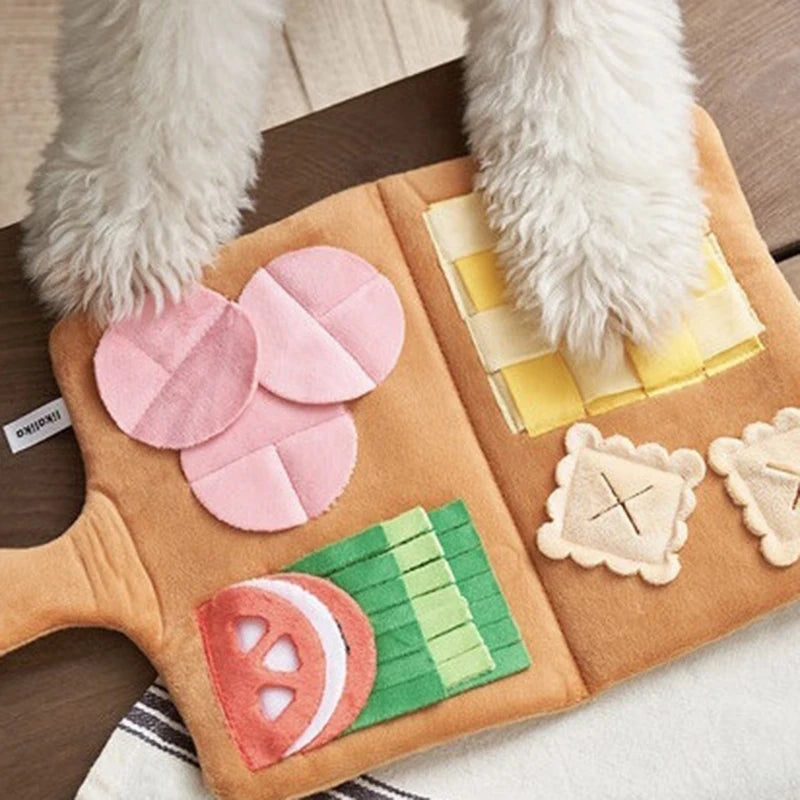 Menu Shape Cute Hidden Food Smell Mat Training Puzzle Dog Slow Food Mat Detoxing Physical Consumption Interactive Pet Smell Toy