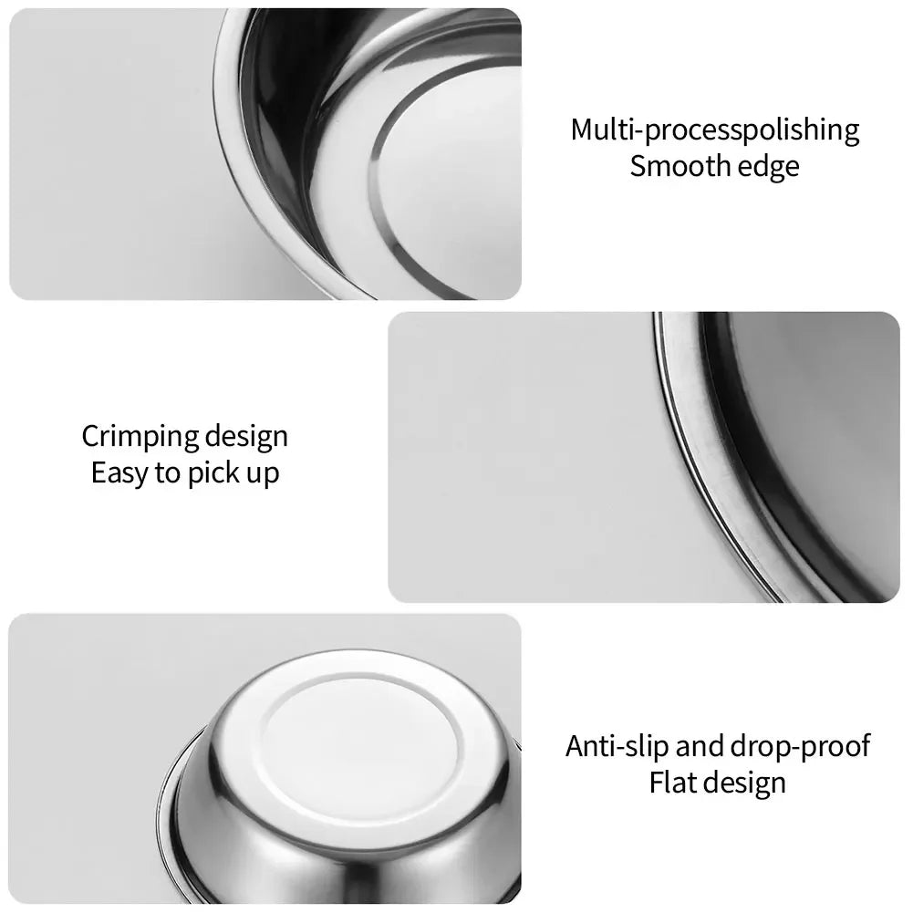 Large Capacity Dog Bowl Stainless Steel Pet Feeding Bowl Cat and Dog Food Drinking Bowl Metal Feeding Bowls миска для кошки