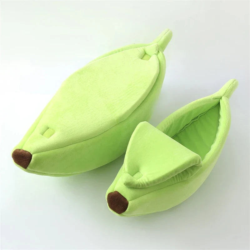 Banana shaped pet bed house - multicolor