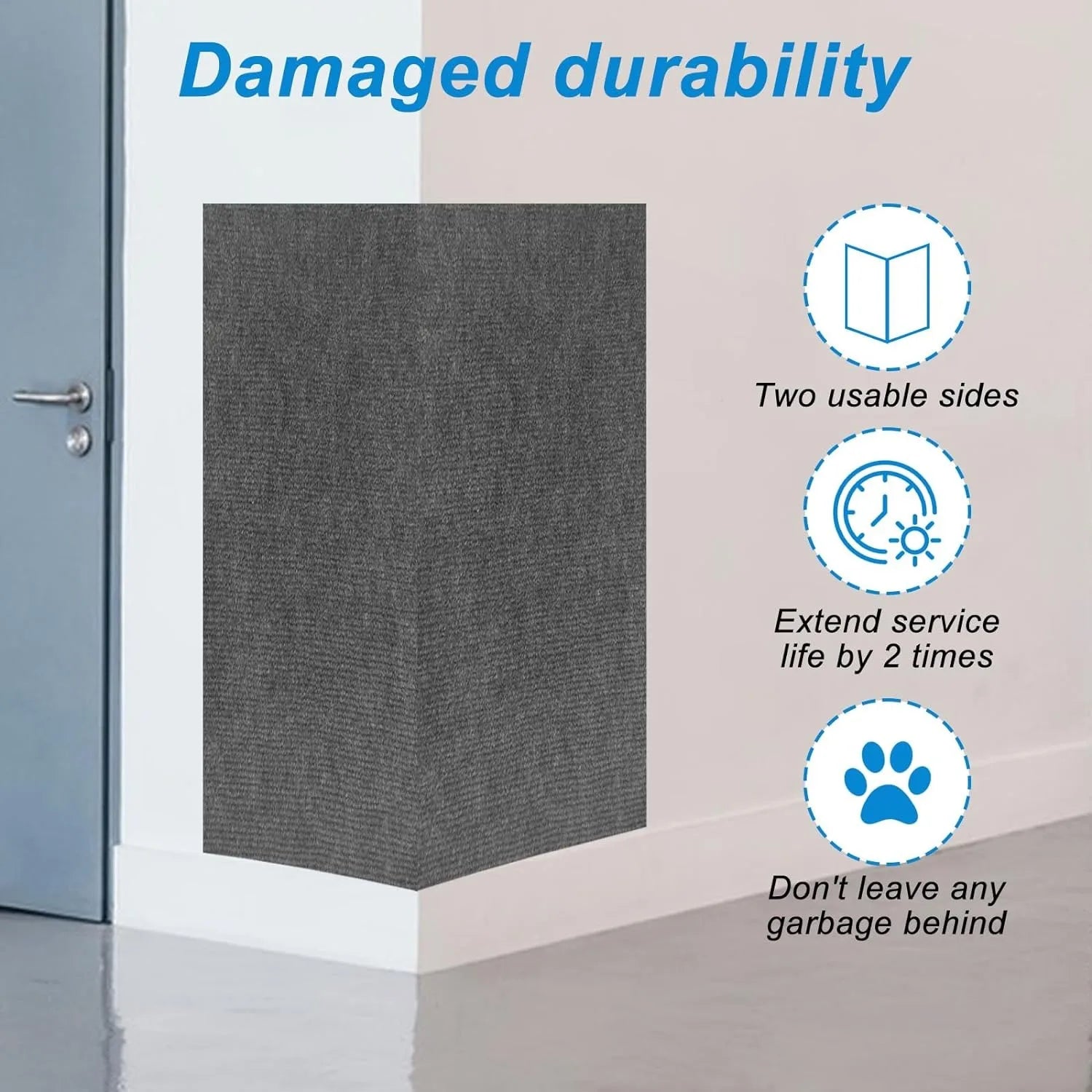 Scratching mat pet carpet with self-adhesive furniture protector