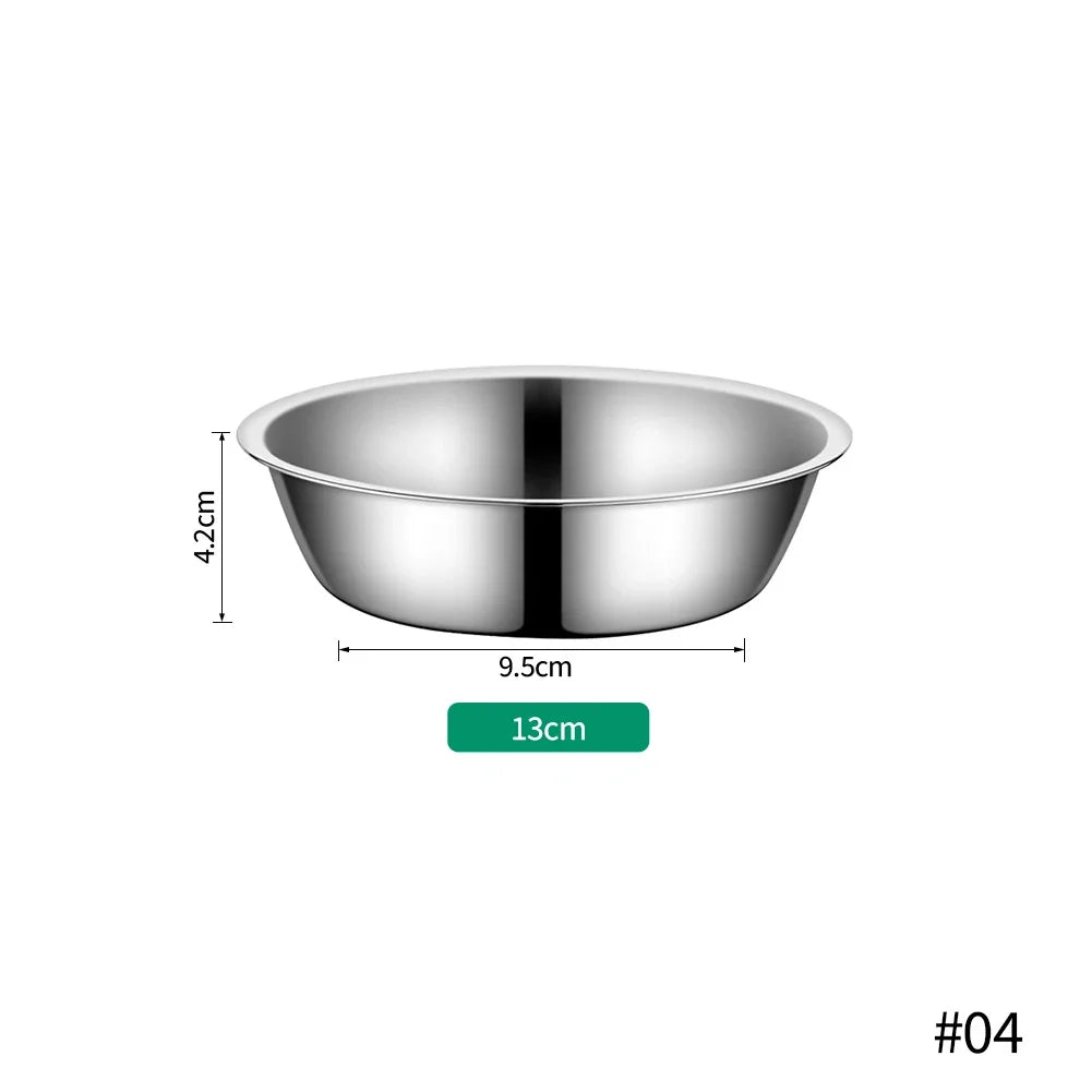 Large Capacity Dog Bowl Stainless Steel Pet Feeding Bowl Cat and Dog Food Drinking Bowl Metal Feeding Bowls миска для кошки