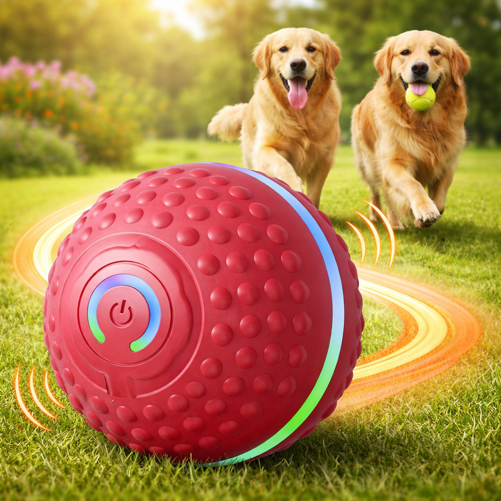 Automatic Bouncing Ball Dog Toy – USB Rechargeable Interactive Play Ball