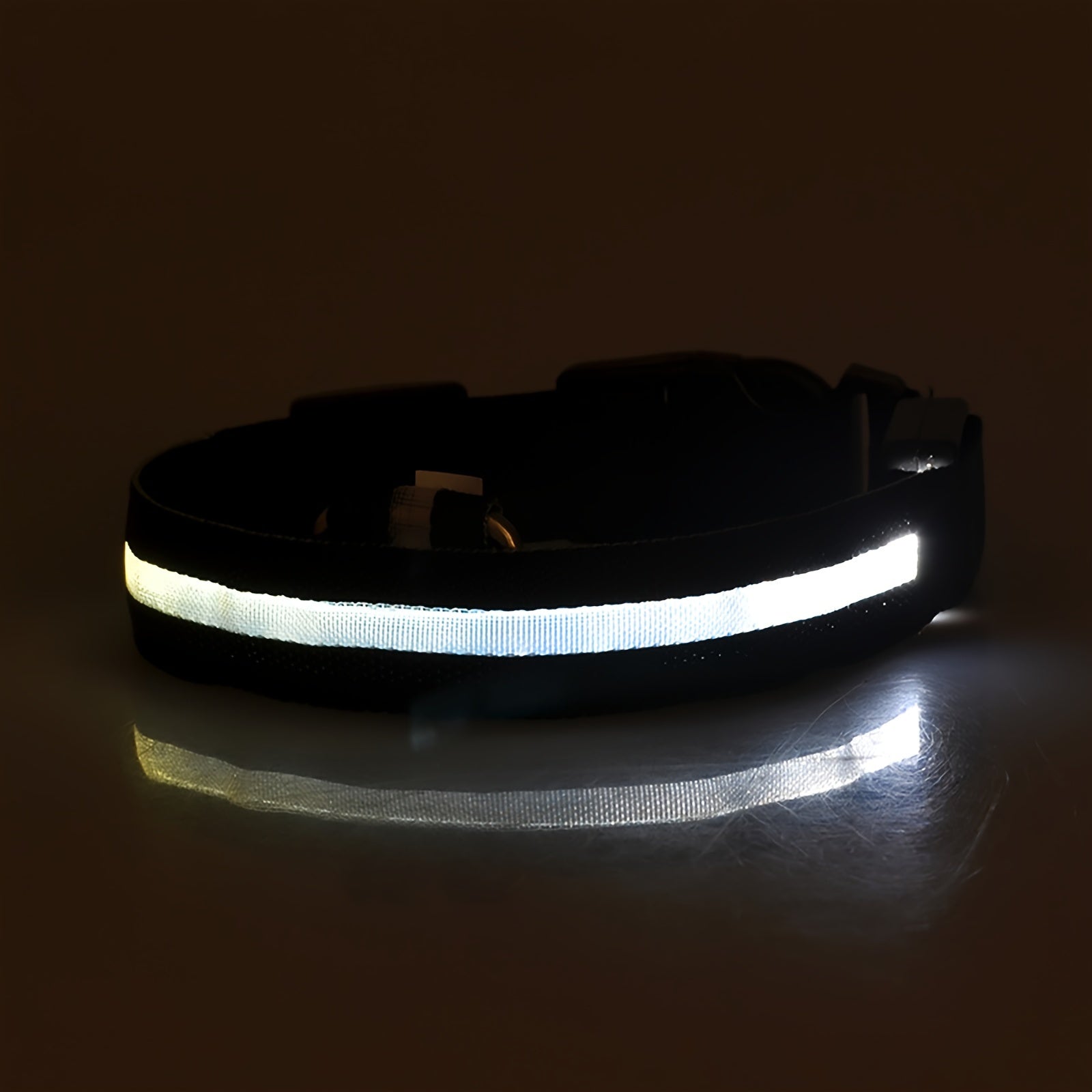 Adjustable Luminous Dog Collar – Glow-in-the-Dark Night Safety