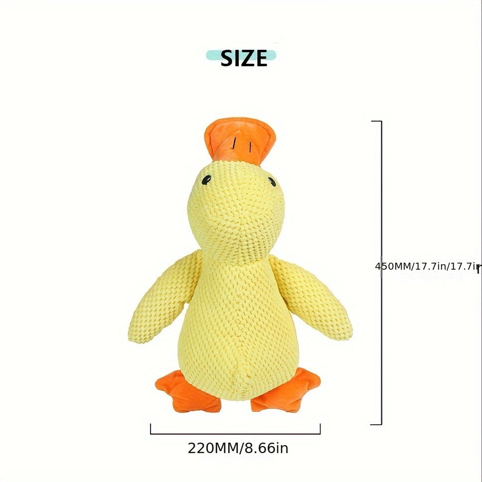SweetS Large Dog Chew Toy – Heavy-Duty Plush Duck with Squeaker for All Breeds