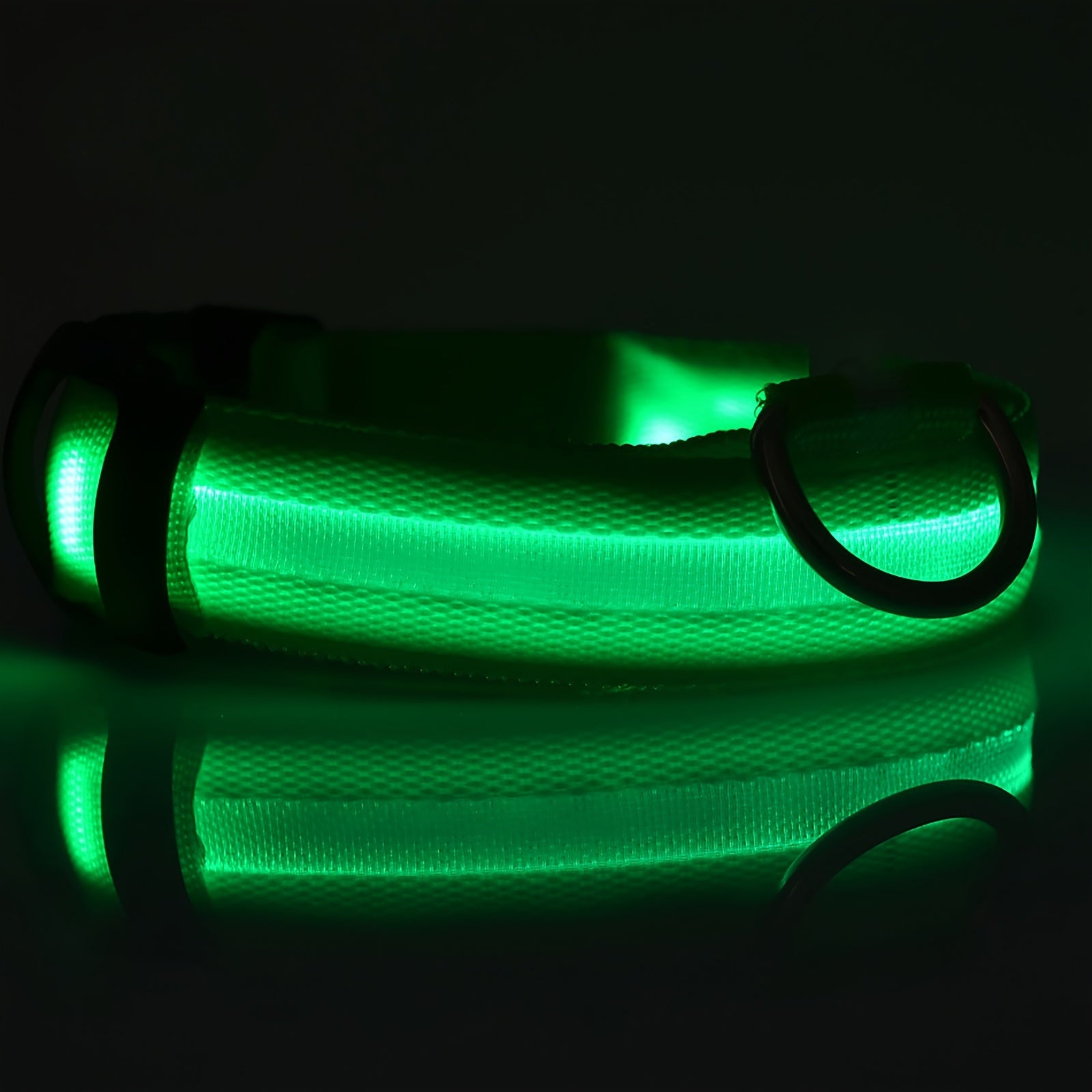 Adjustable Luminous Dog Collar – Glow-in-the-Dark Night Safety