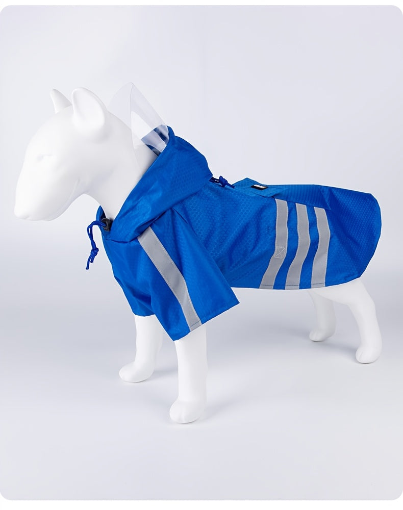 Water-Resistant Dog Raincoat with Easy Button Closure