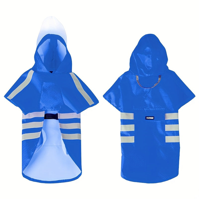 Water-Resistant Dog Raincoat with Easy Button Closure
