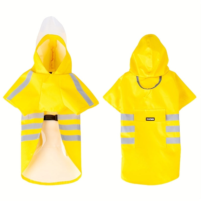 Water-Resistant Dog Raincoat with Easy Button Closure