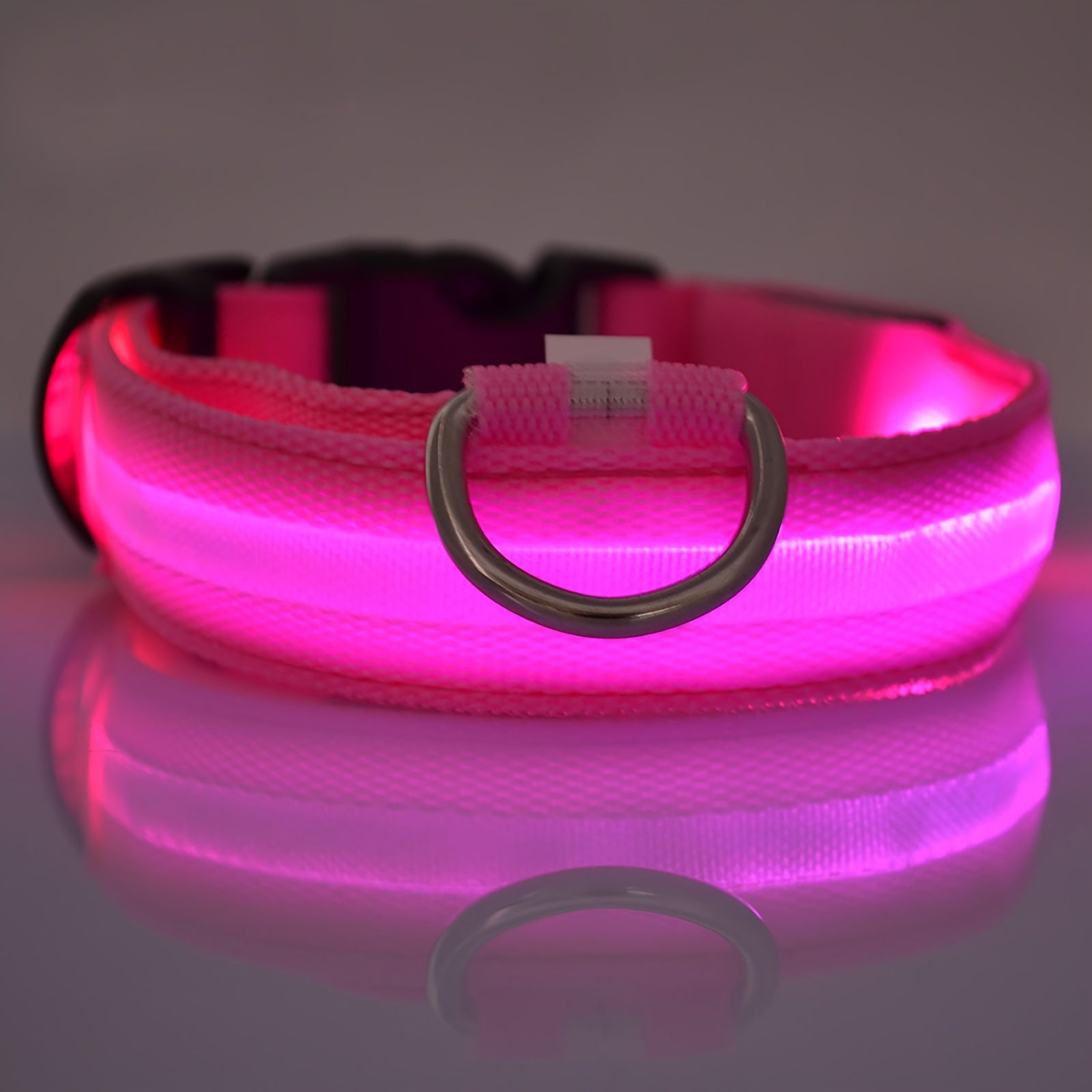 Adjustable Luminous Dog Collar – Glow-in-the-Dark Night Safety