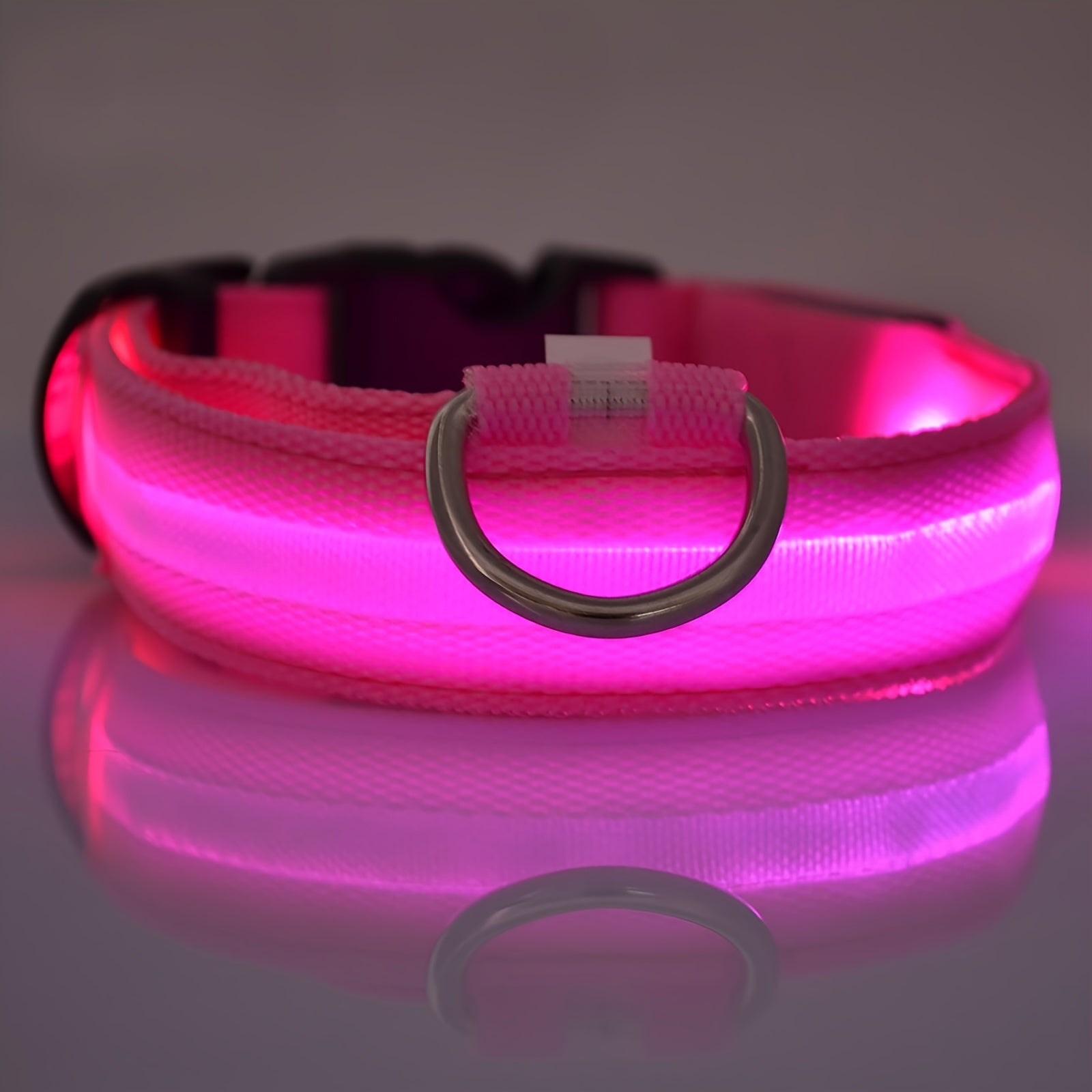 Adjustable Luminous Dog Collar – Glow-in-the-Dark Night Safety