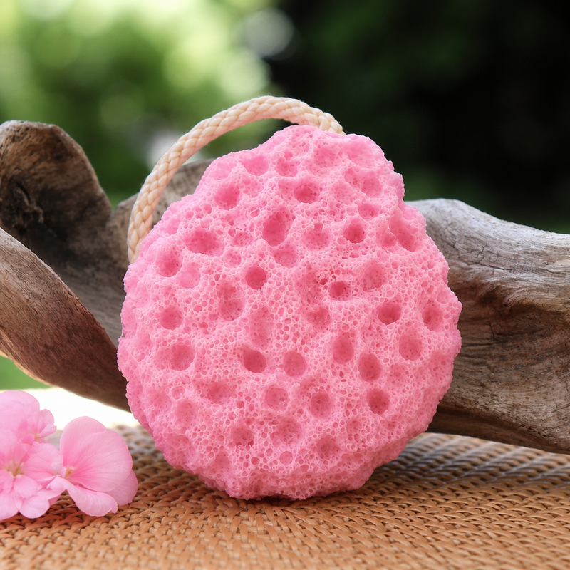 Natural Pink (Unisex) Bath Loofah