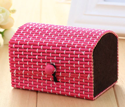 Vintage Bamboo Gift Box - Rose Red
