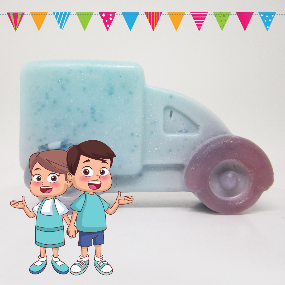 RIMURIMU Handmade Kids Blue Van Natural Soap