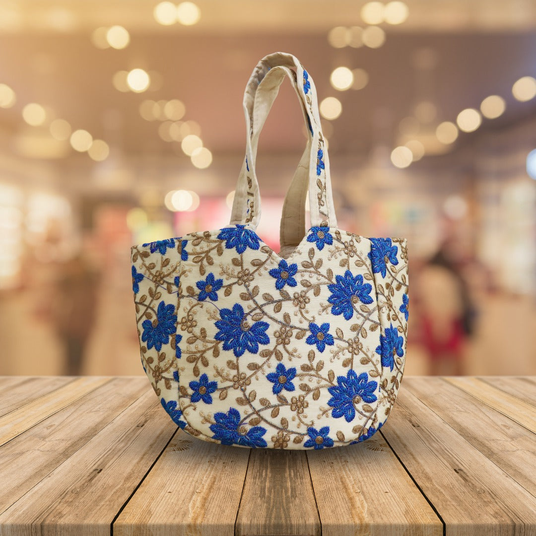 Hand Embroidered Ethnic Shoulder bag | Bohemian bag - Multicolored embroidery patches - 09