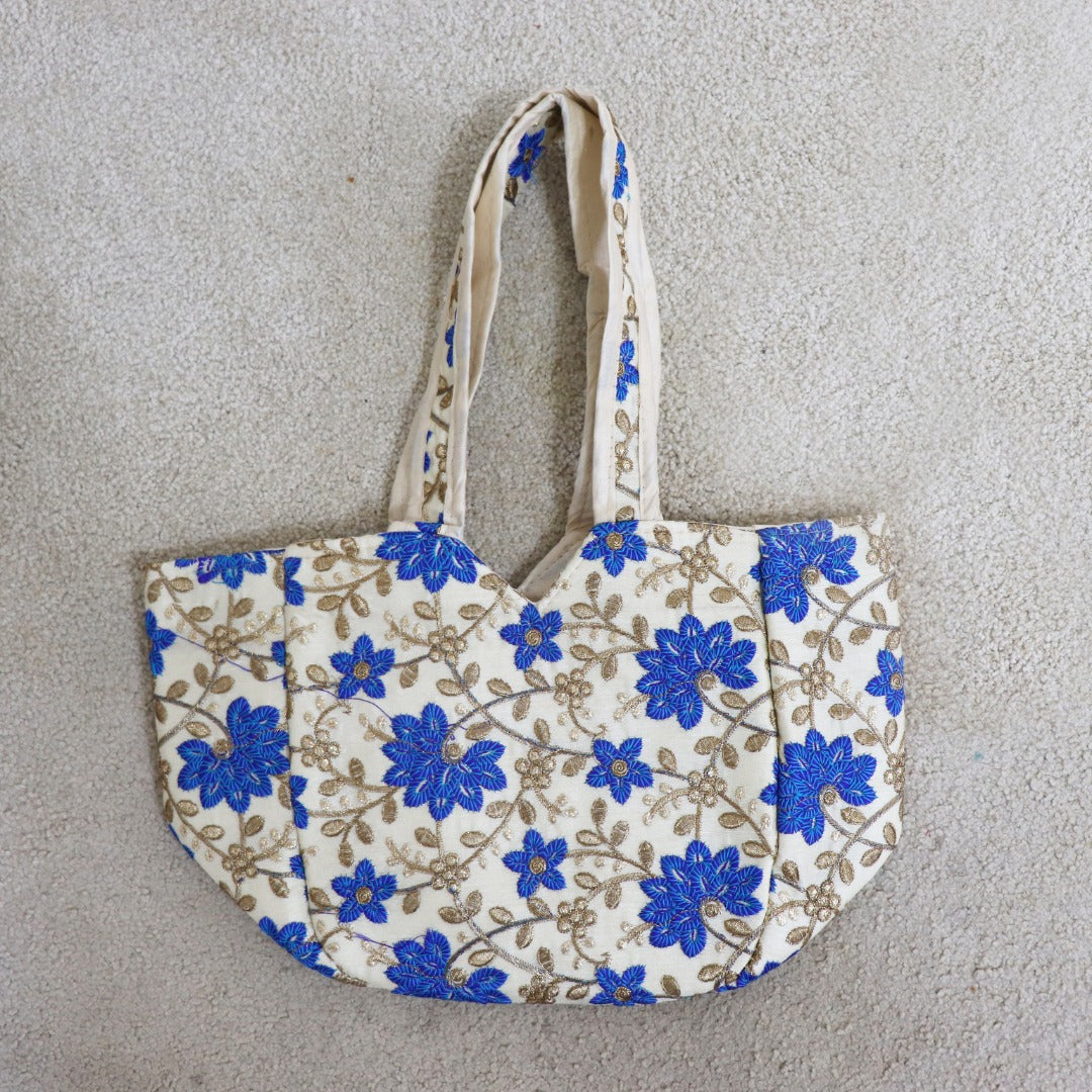 Hand Embroidered Ethnic Shoulder bag | Bohemian bag - Multicolored embroidery patches - 10