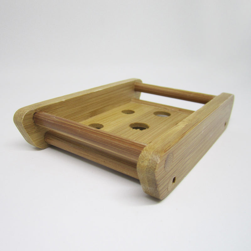 Natural Bamboo Soap Container - Cradle Dots