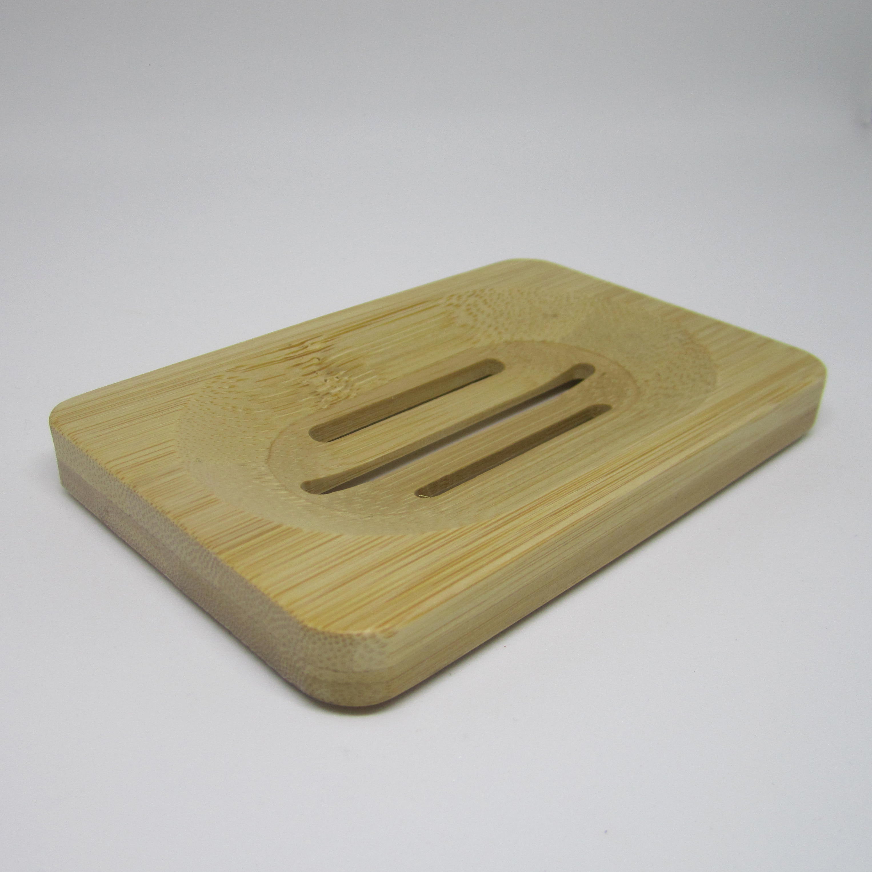 Natural Bamboo Soap Rectangle - Classic Oval Cavity