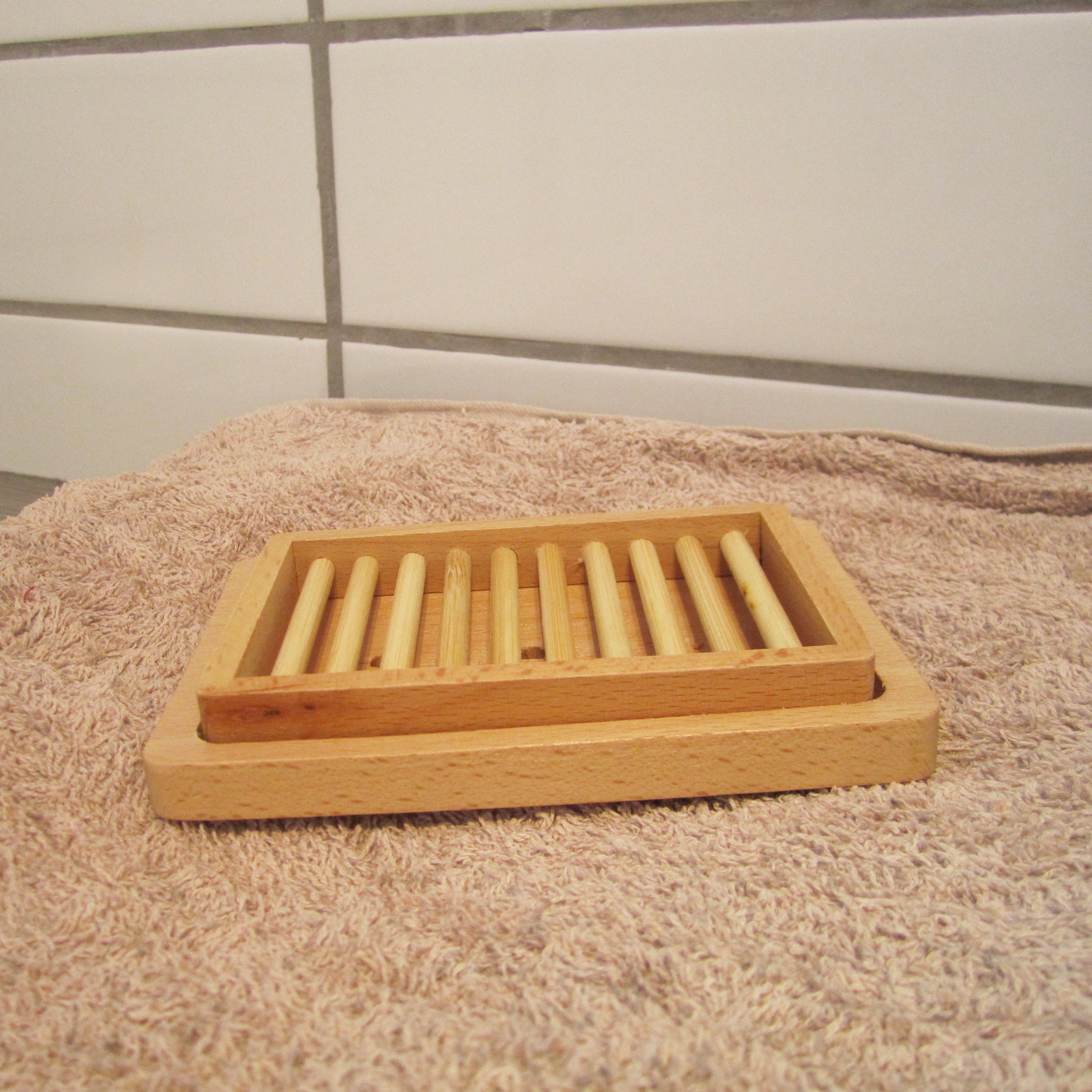 Natural Bamboo Soap Tray - Conveyer Belt