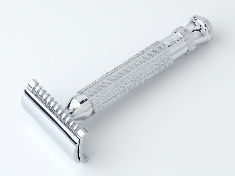 Pearl Shaving Double Edge Safety Razor (Close comb + Open Comb, Chrome)