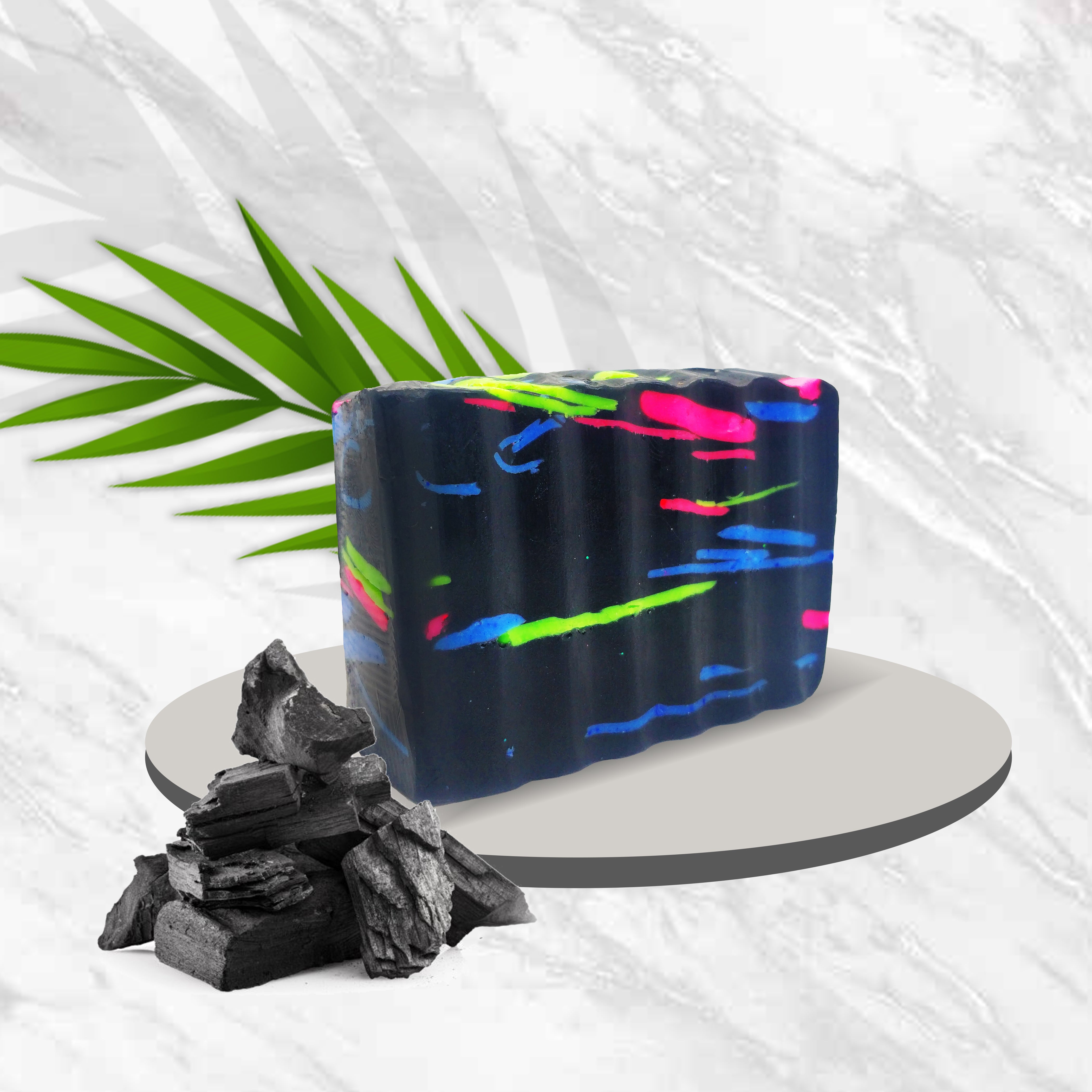 RIMURIMU Handmade Charcoal Activated Elixir Black & Avocado Designer Bath Soap