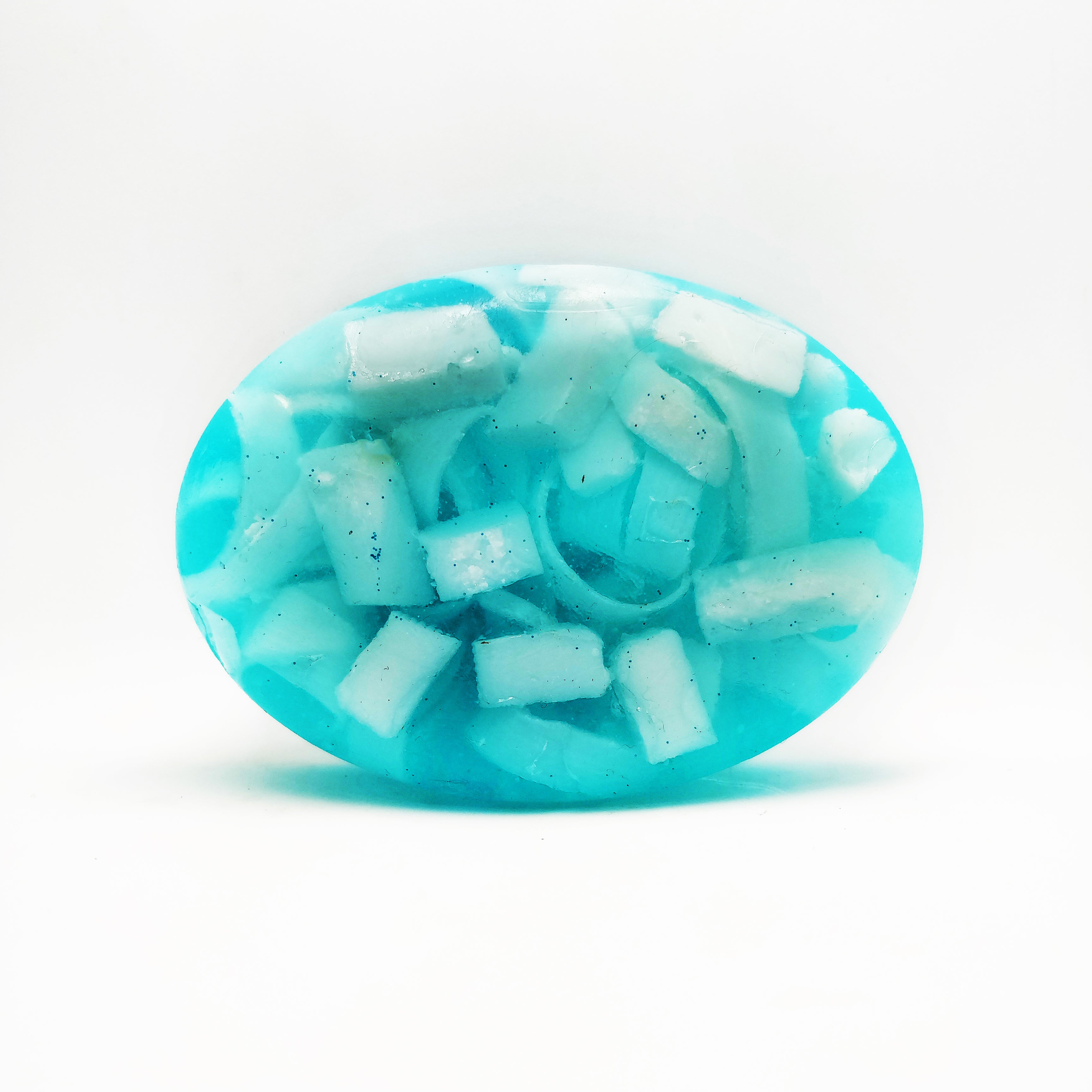 RIMURIMU Handmade Arctic Blue Oyster Peppermint Designer Bath Soap