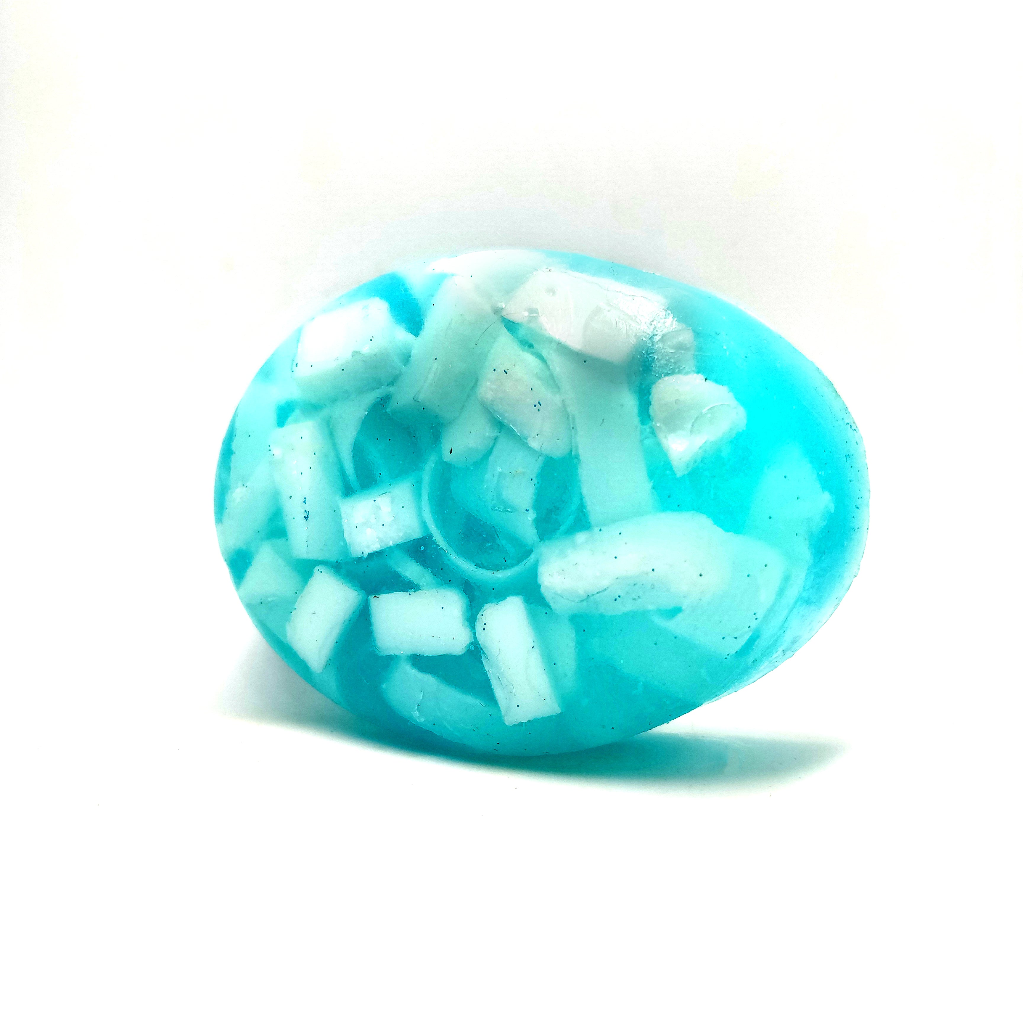 RIMURIMU Handmade Arctic Blue Oyster Peppermint Designer Bath Soap