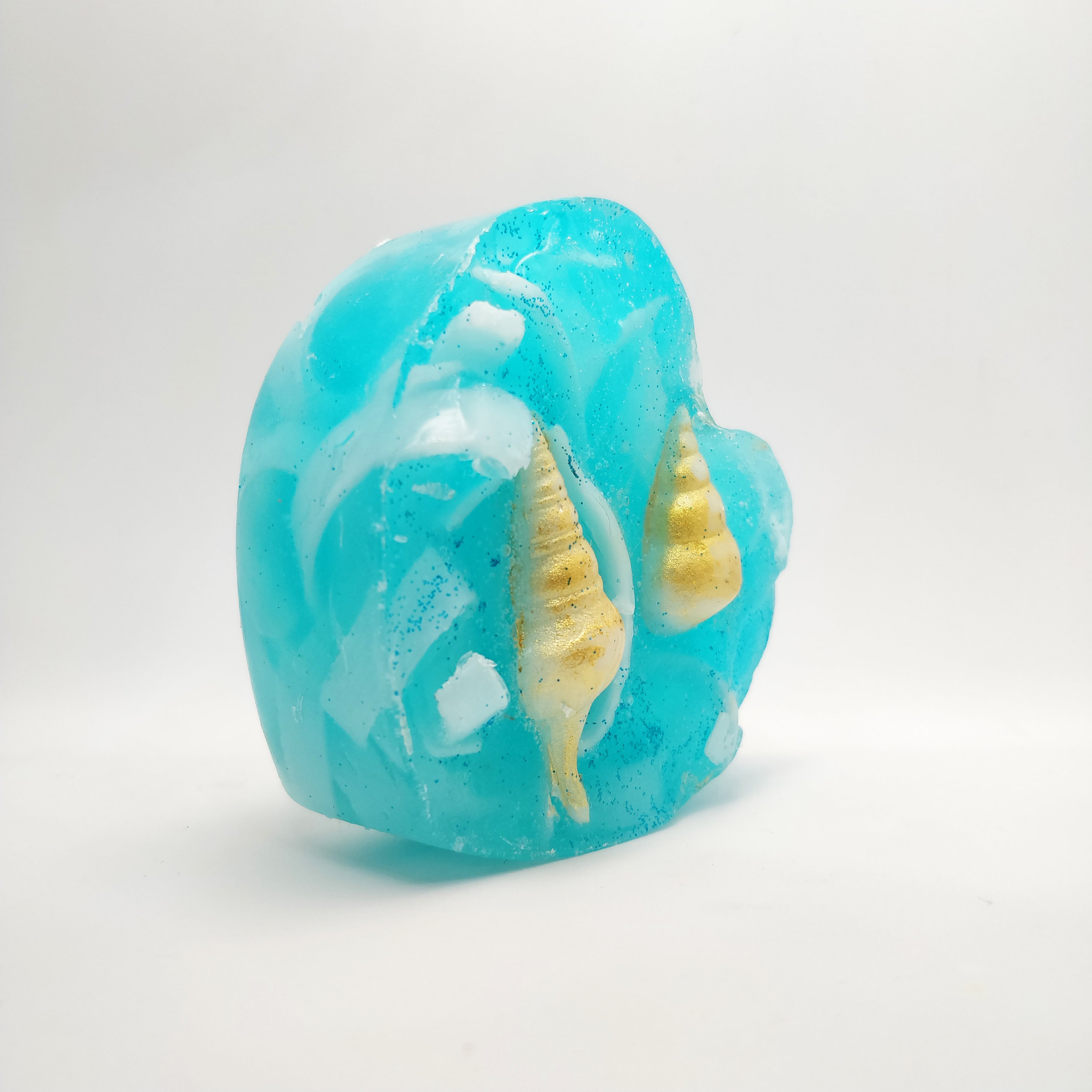 RIMURIMU Handmade Arctic Blue Oyster Peppermint Designer Bath Soap