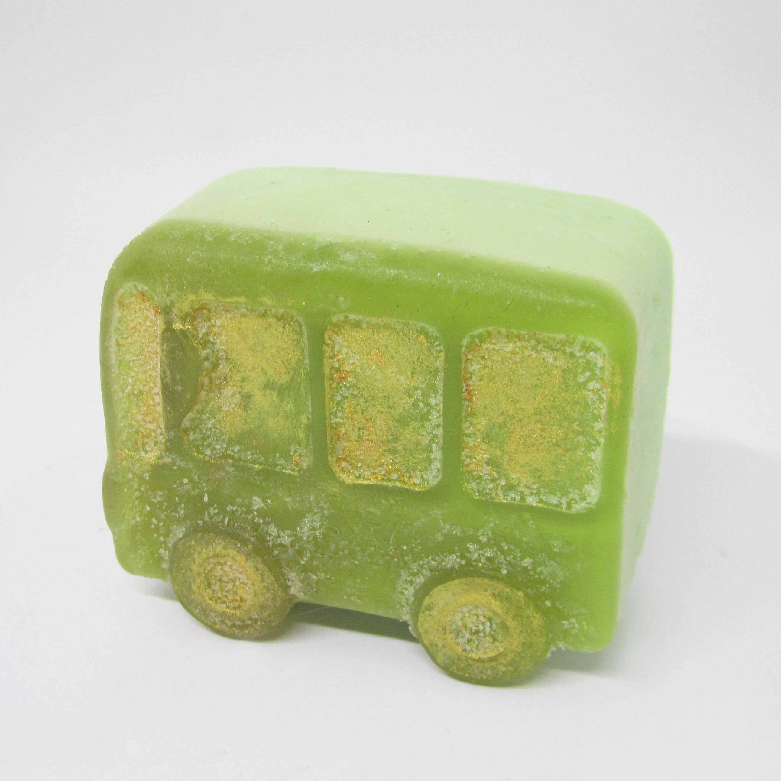 RIMURIMU Handmade Kids Green School Bus Natural Soap