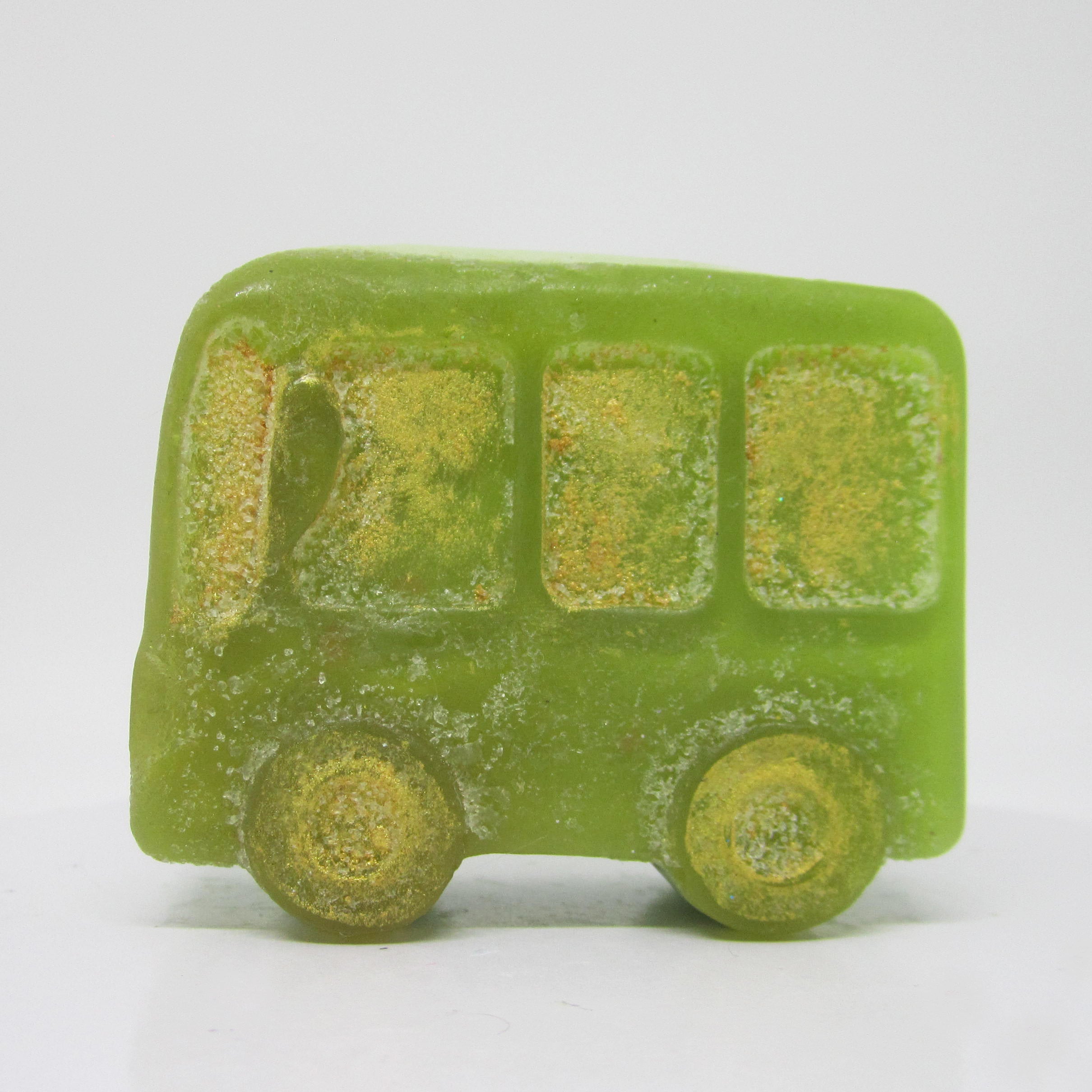 RIMURIMU Handmade Kids Green School Bus Natural Soap