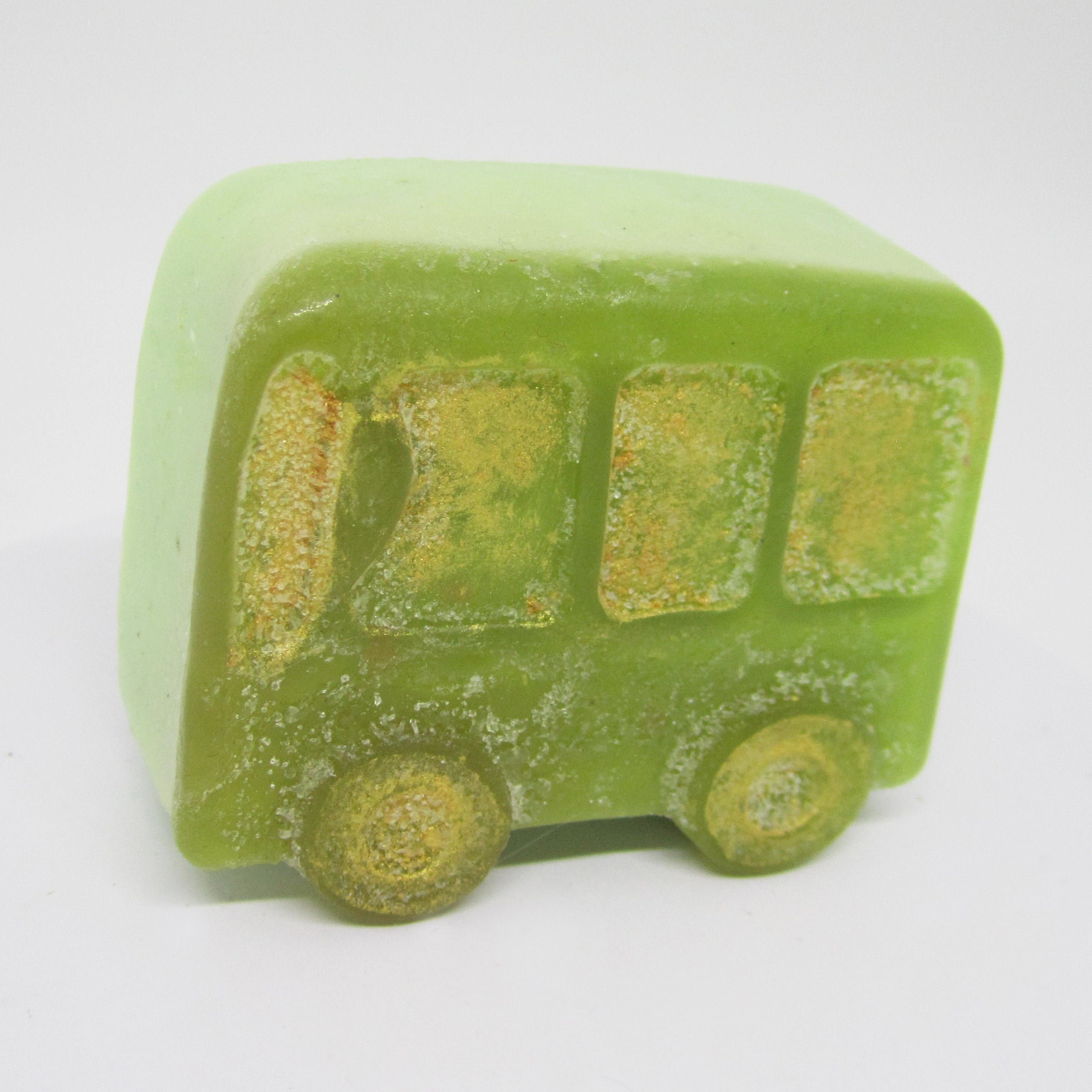 RIMURIMU Handmade Kids Green School Bus Natural Soap