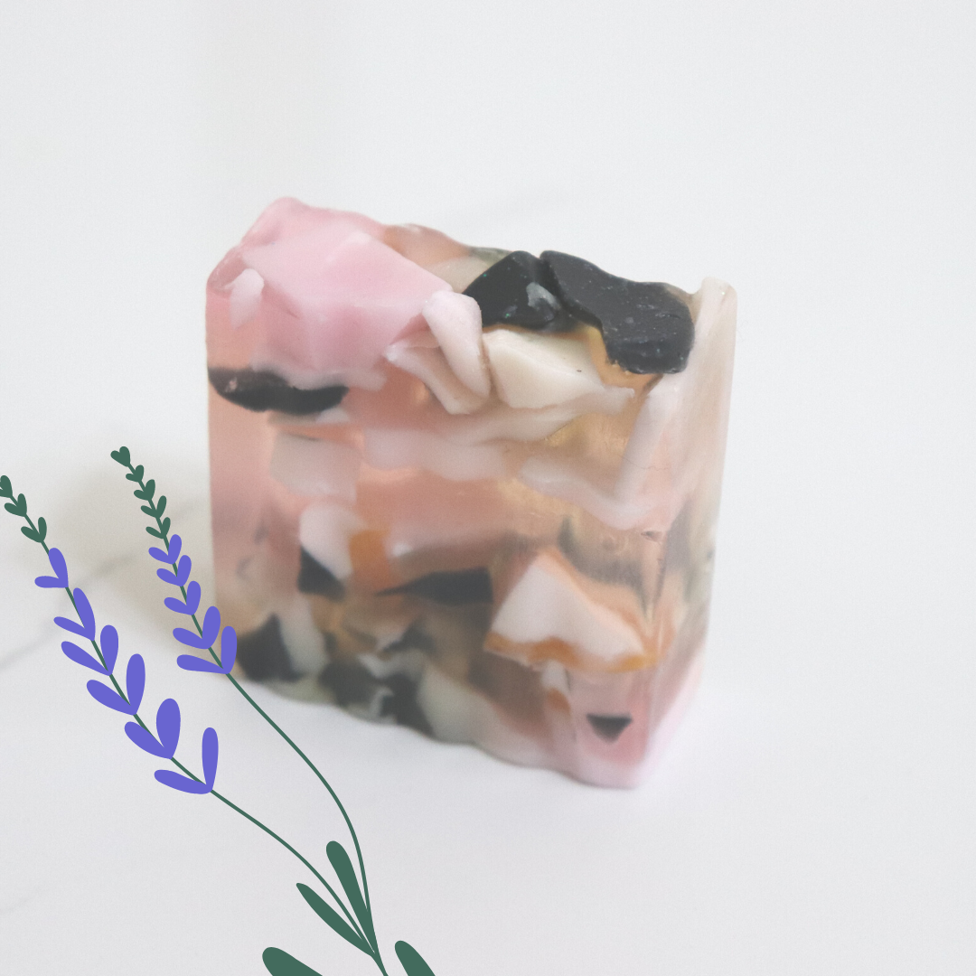 RIMURIMU Handmade Natural Lavender Confetti Designer Bath Soap