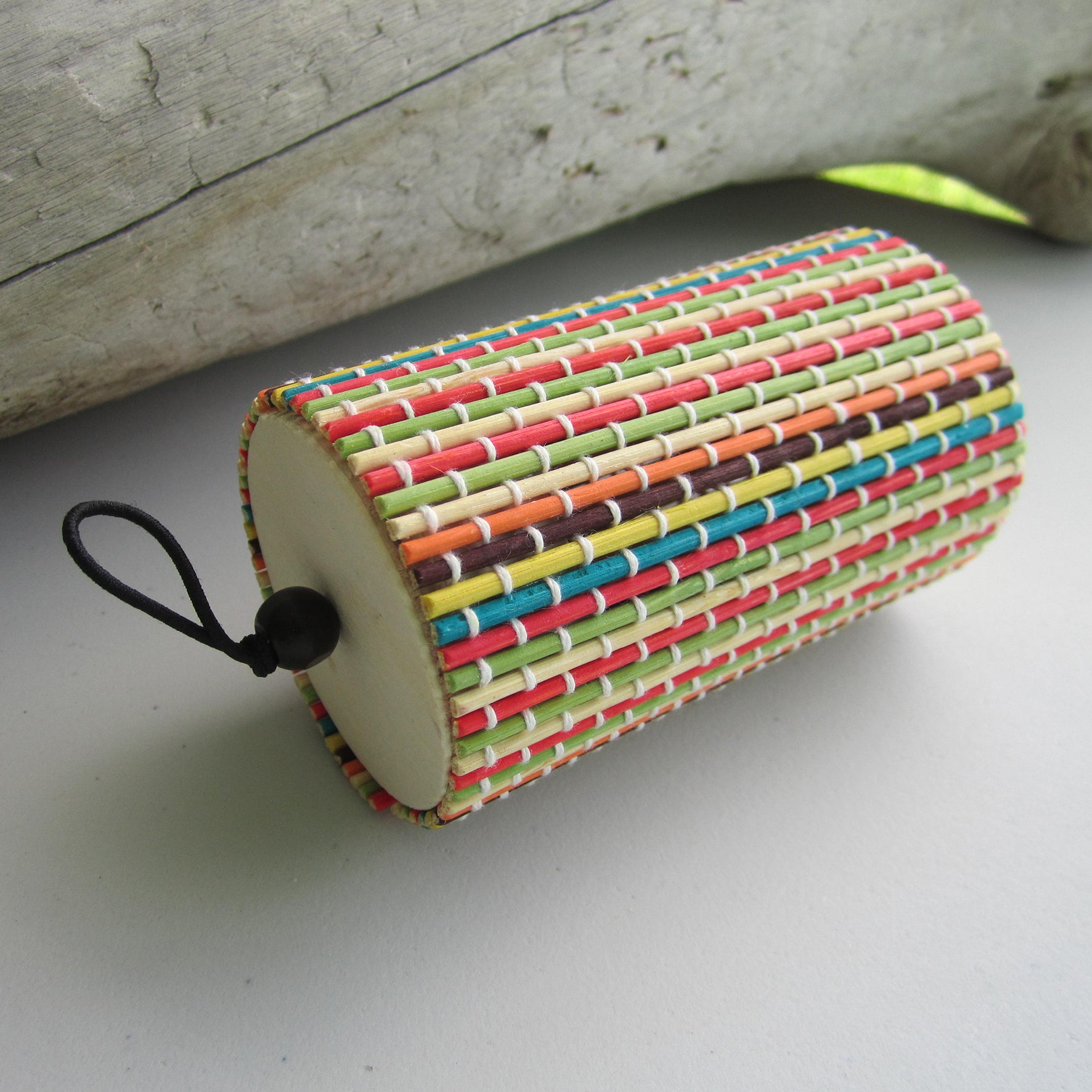 Unique Cylinder Jewelry Bamboo Storage Box - Multicolour