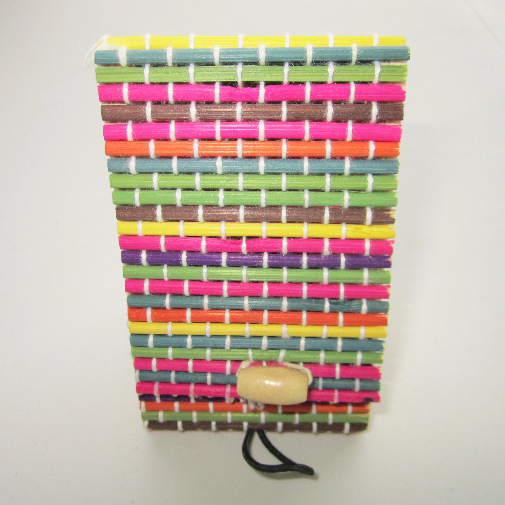 Pyramid Shaped Bamboo Storage Case - Rainbow Colour