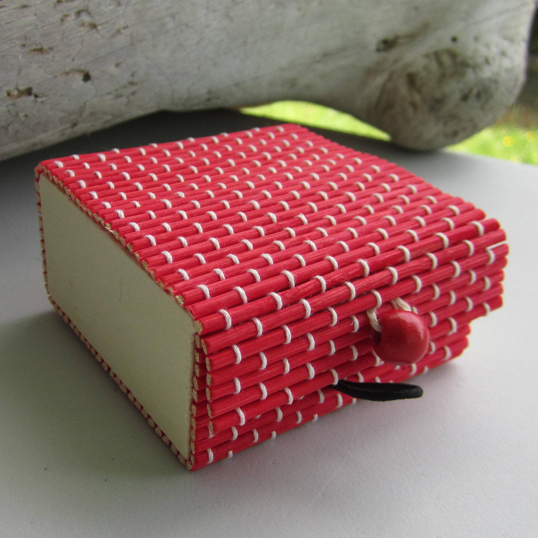 Vintage Bamboo Organizer - (Red)