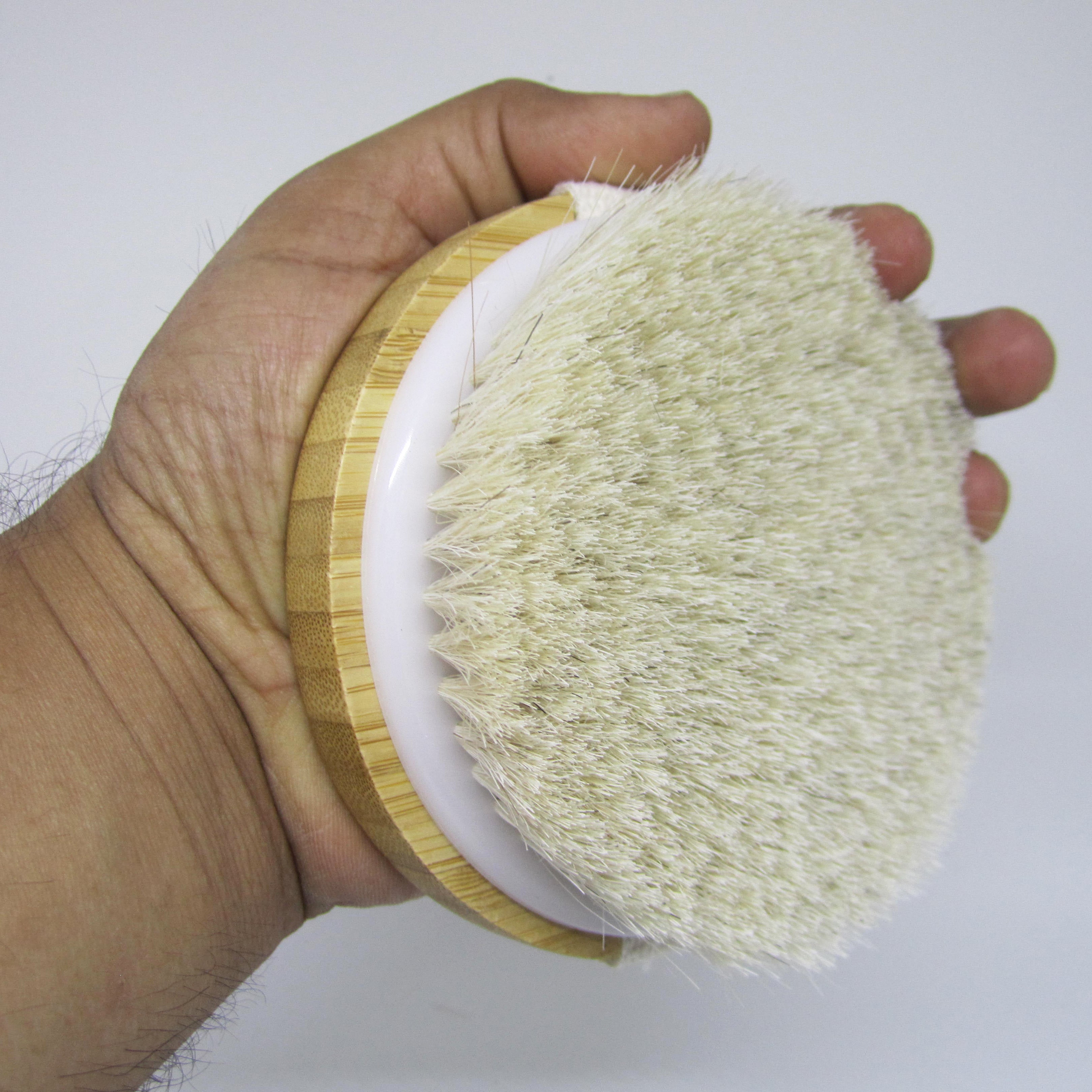 Natural Sisal Exfoliating Wooden Bath Brush - ROUND