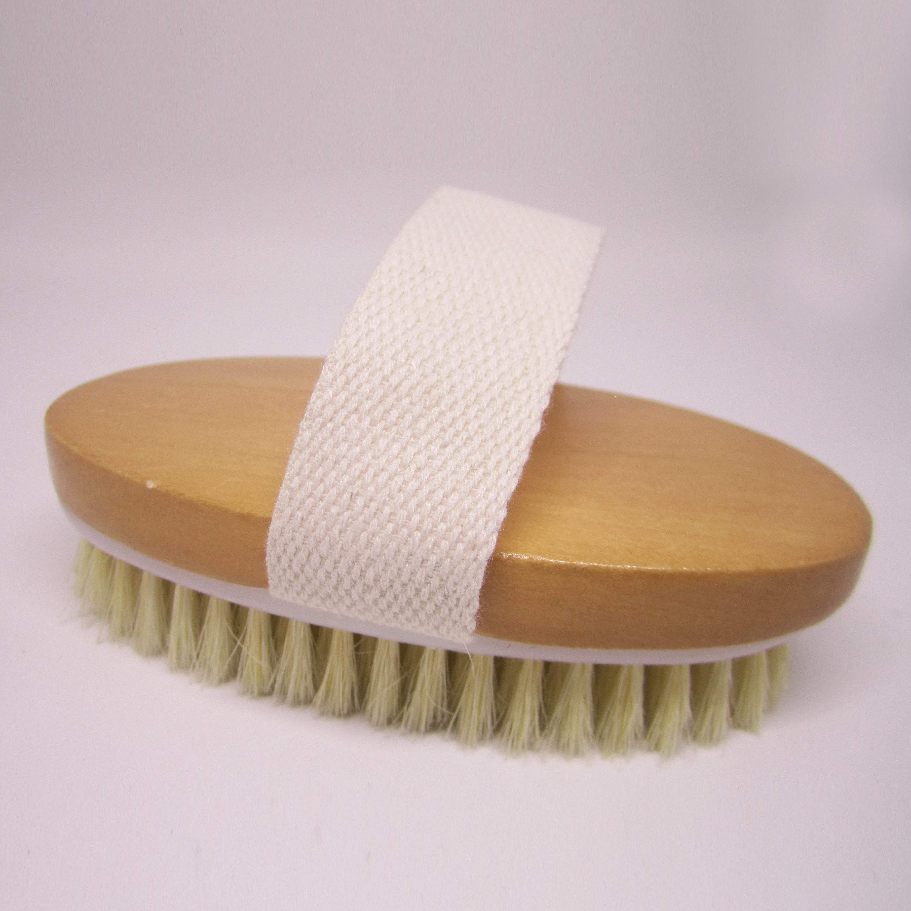 Natural Sisal Exfoliating Wooden Bath Brush - OVAL