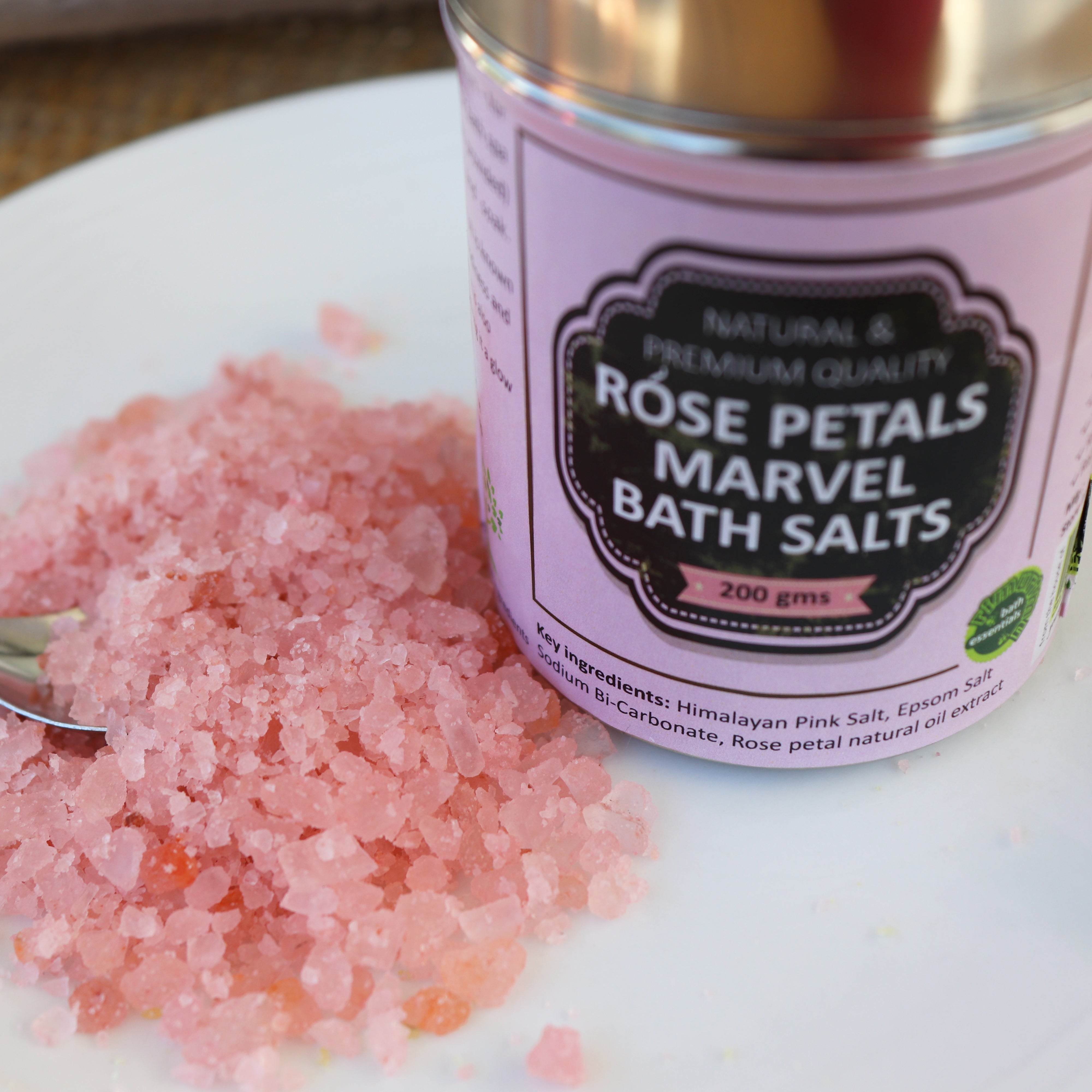 RIMURIMU Pure & Natural Rose Petal Marvel Bath Salts
