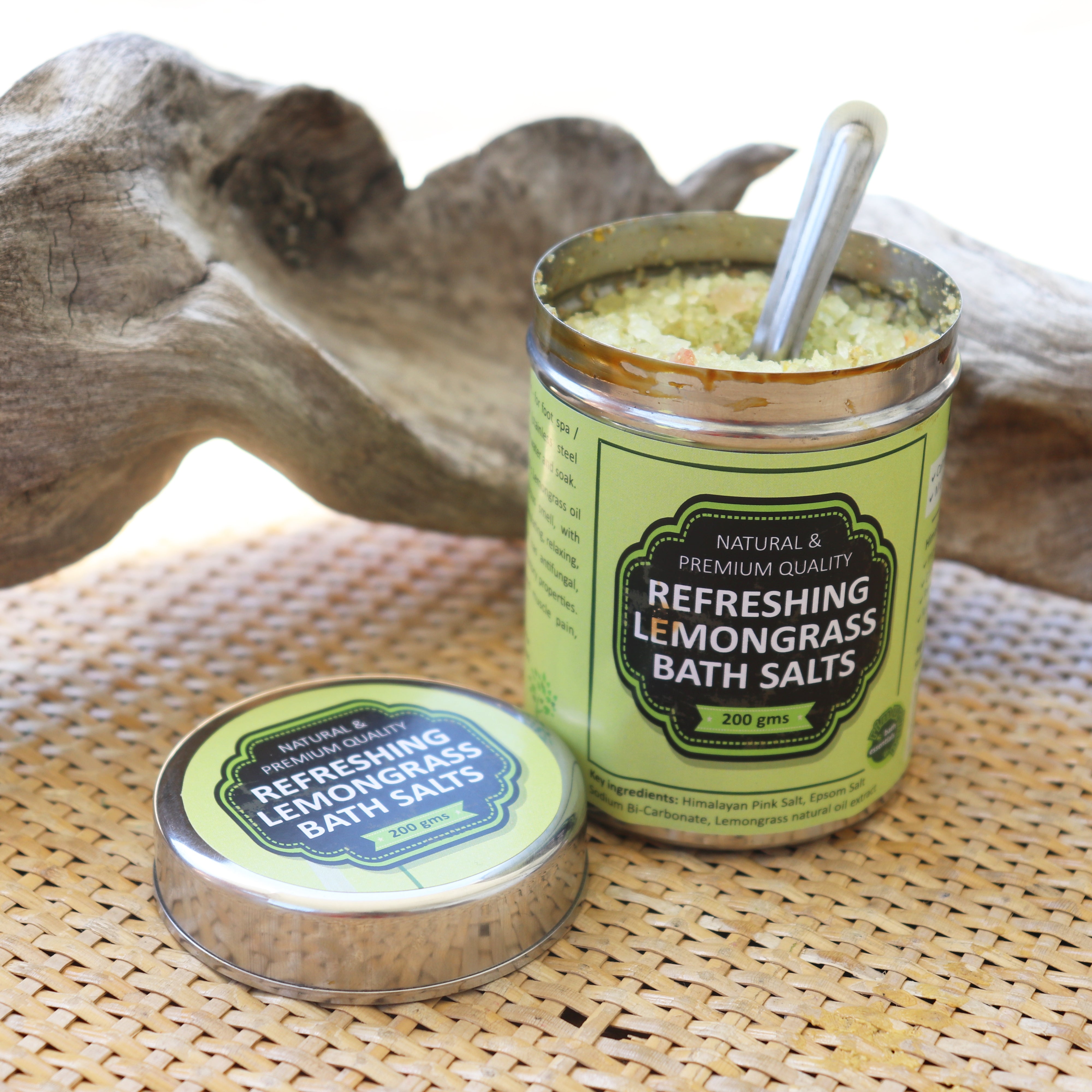 RIMURIMU Pure & Natural Refreshing Lemongrass Bath Salts