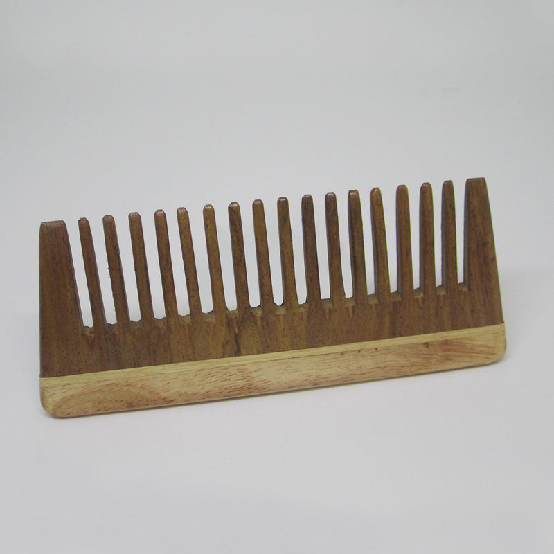 Neemwood (Azadirachta indica) CLASSIC - curl comb for thick, curly or tangled hair - 140 mm