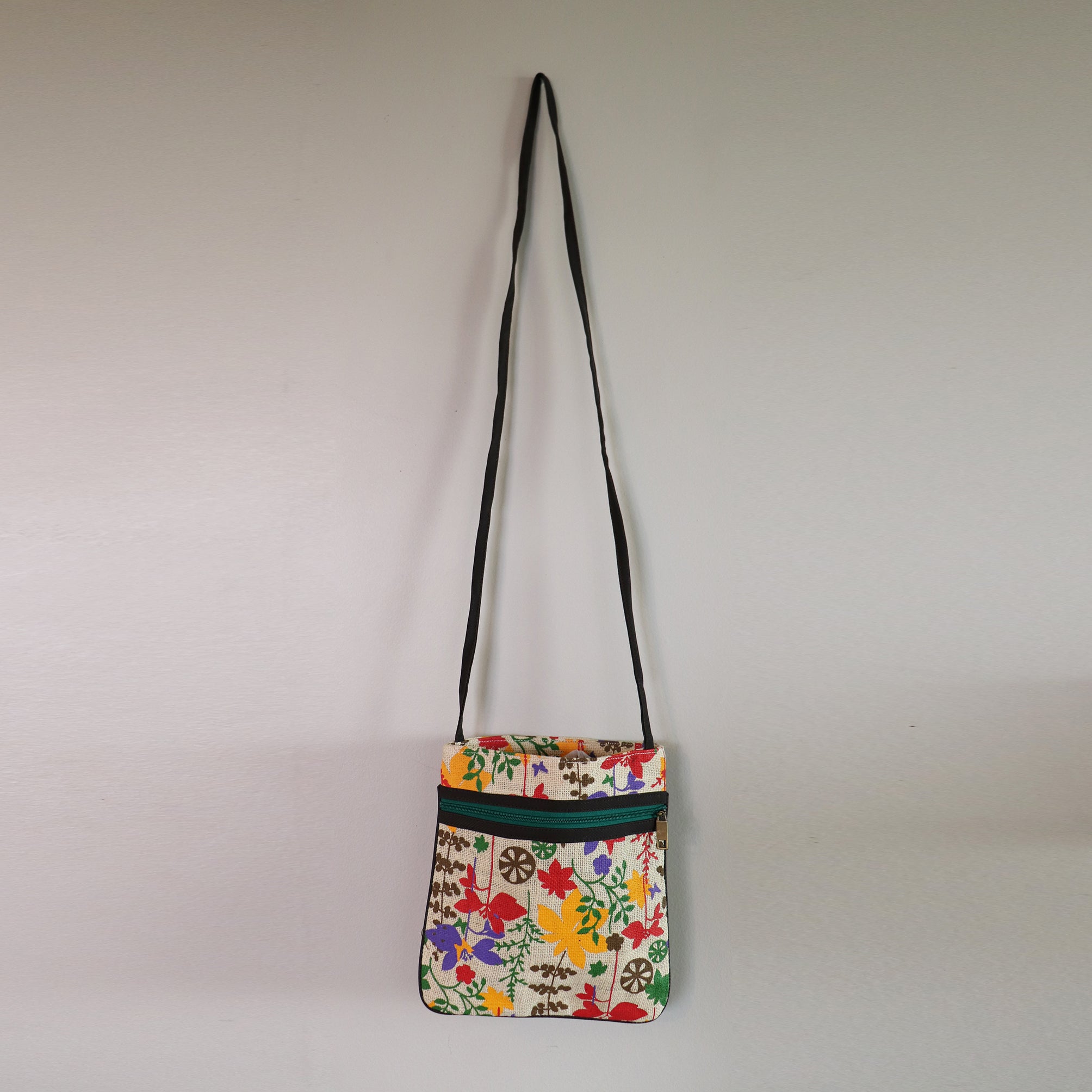 Jute Sling Bag Floral