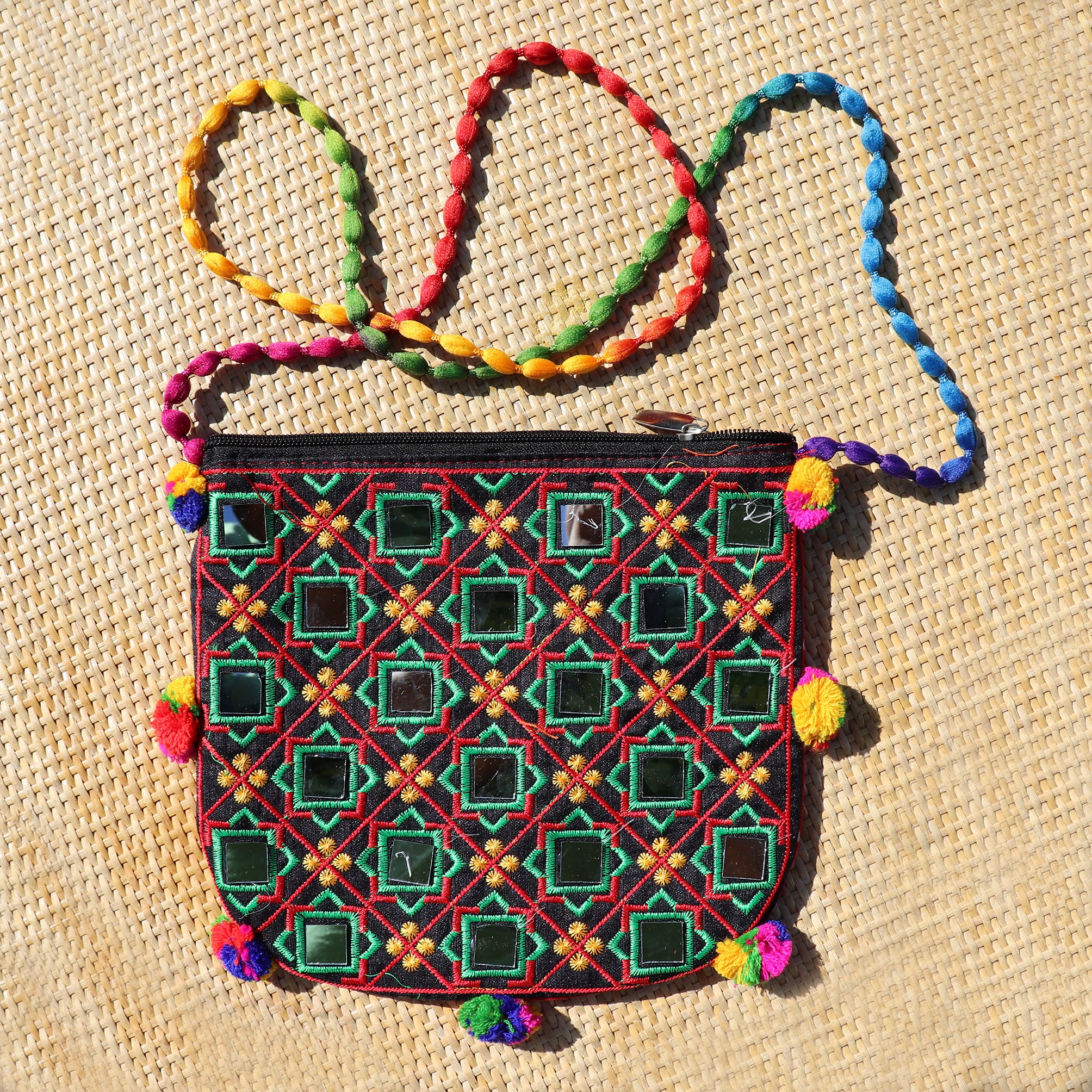 Ethnic Vintage Hand Work Vivid Sling Bag - 08
