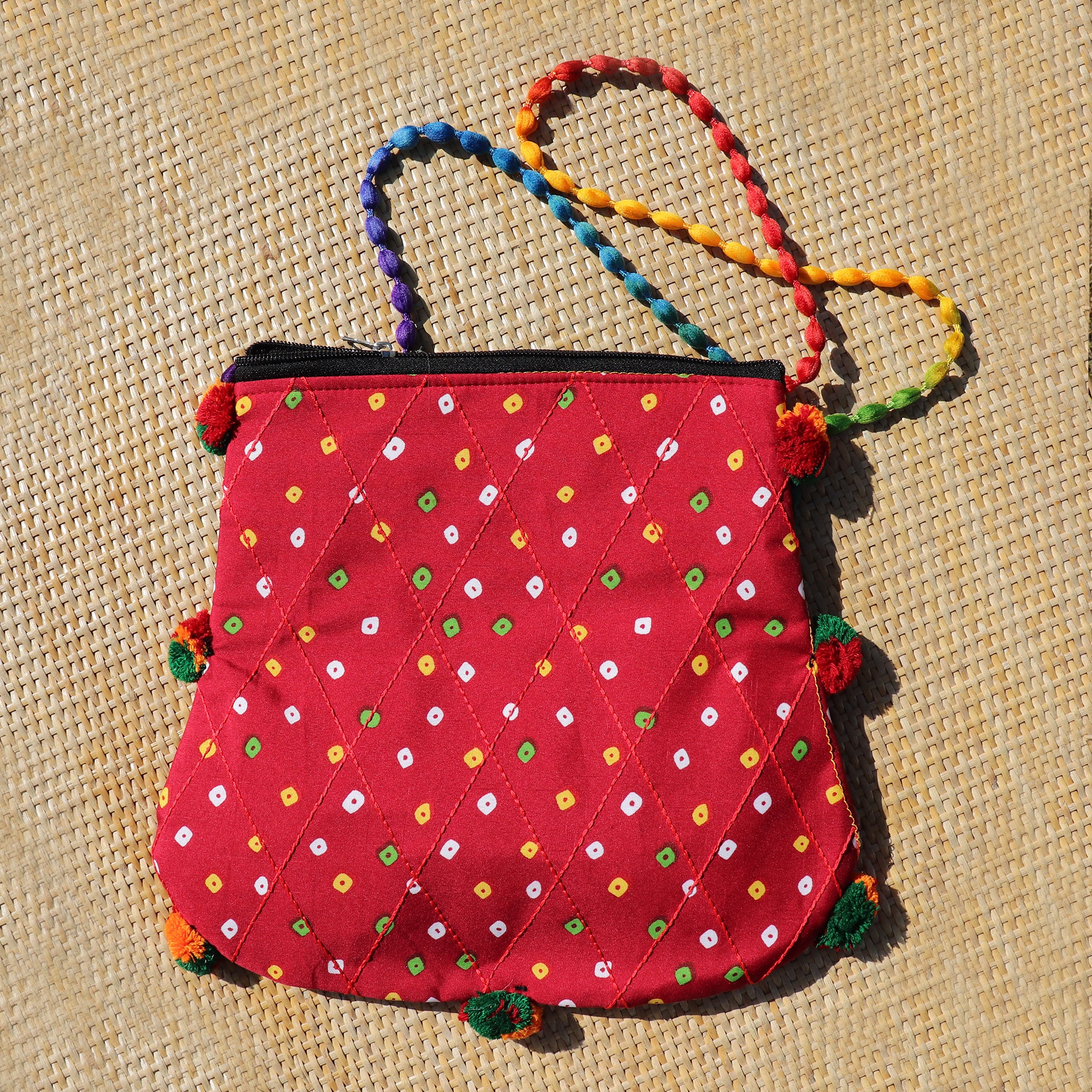 Ethnic Vintage Hand Work Vivid Sling Bag - 09